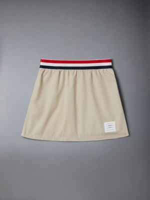 Girls's Thom Browne Typewriter Rugby Skirts Brown | ESY96Q69378