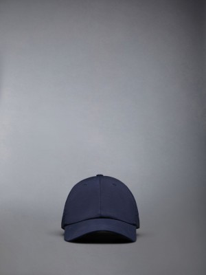 Men Thom Browne Typewriter Cloth Classic Baseball Caps Blue | GFJ67N41771