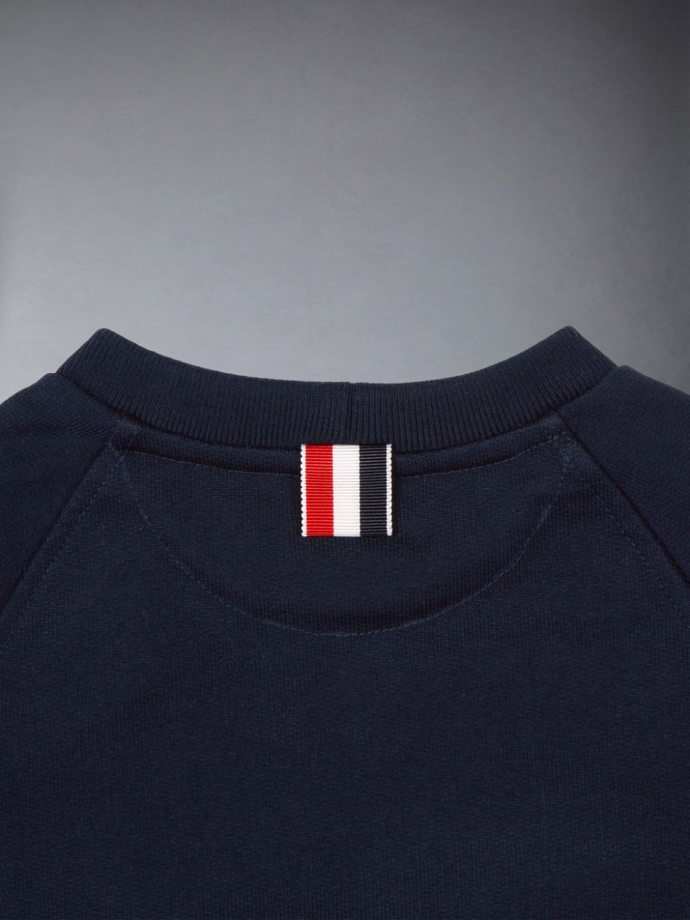 Boys's Thom Browne Classic Cotton Loopback Jersey Engineered Raglan Sleeve 4-Bar Sweatshirts Navy | SBS48B56828