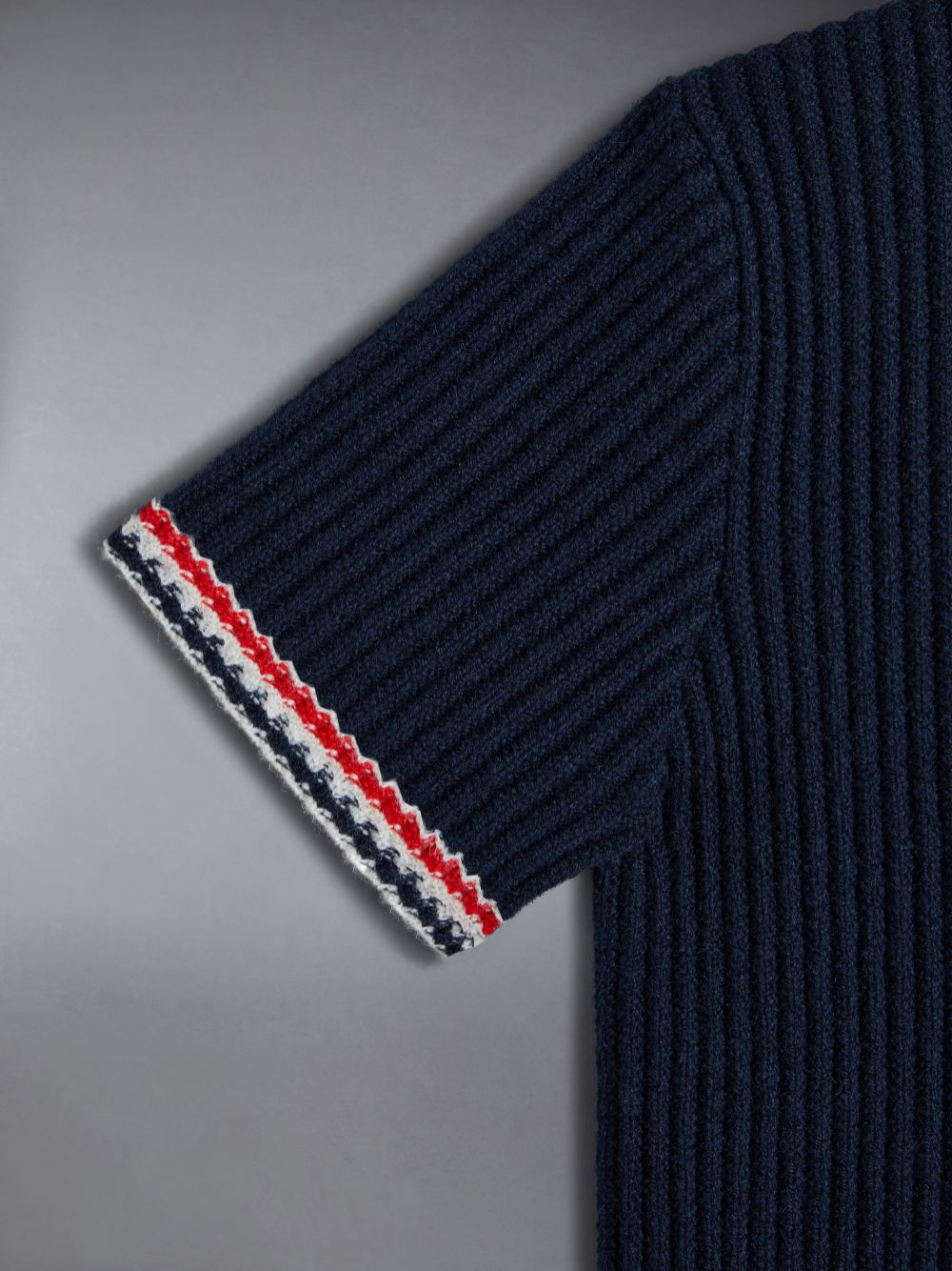 Boys's Thom Browne Wool Cashmere Knit Polo Shirt Blue | YYO78C42434