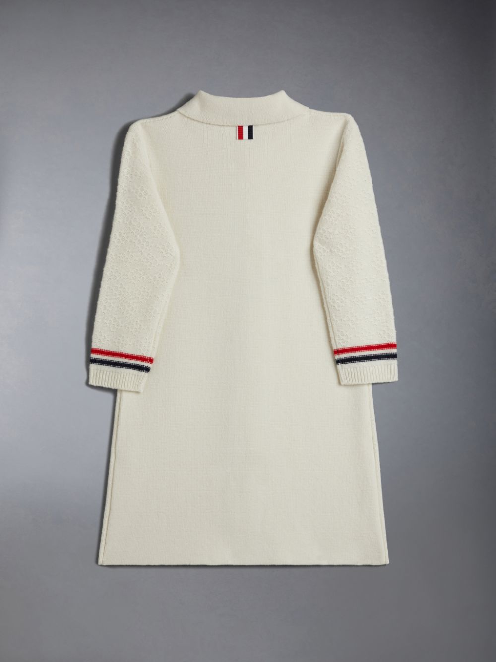 Boys's Thom Browne Wool Cashmere Polo Cardigan Dress White | QLA66R06410