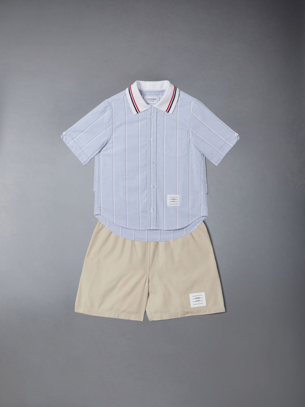 Girls's Thom Browne Typewriter Rugby Shorts Brown | KUF05U43551