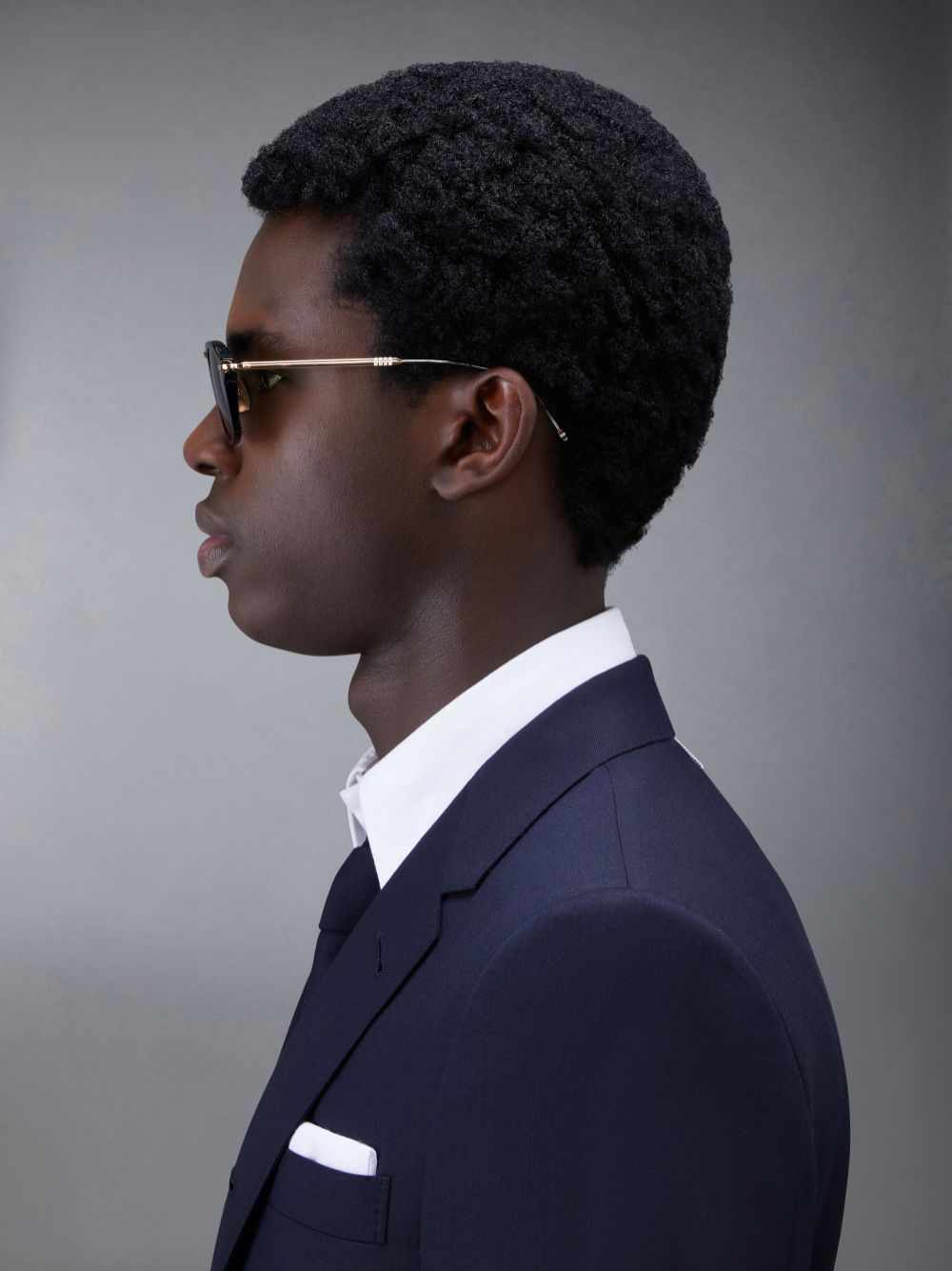 Men Thom Browne Acetate And Titanium Rectangular Sunglasses Black | LIO96P06203
