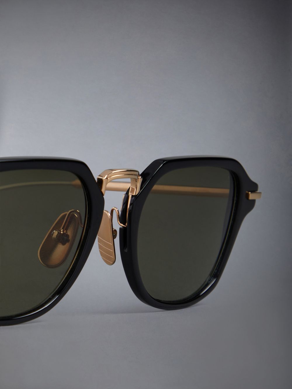 Men Thom Browne Acetate And Titanium Rectangular Sunglasses Black | LIO96P06203