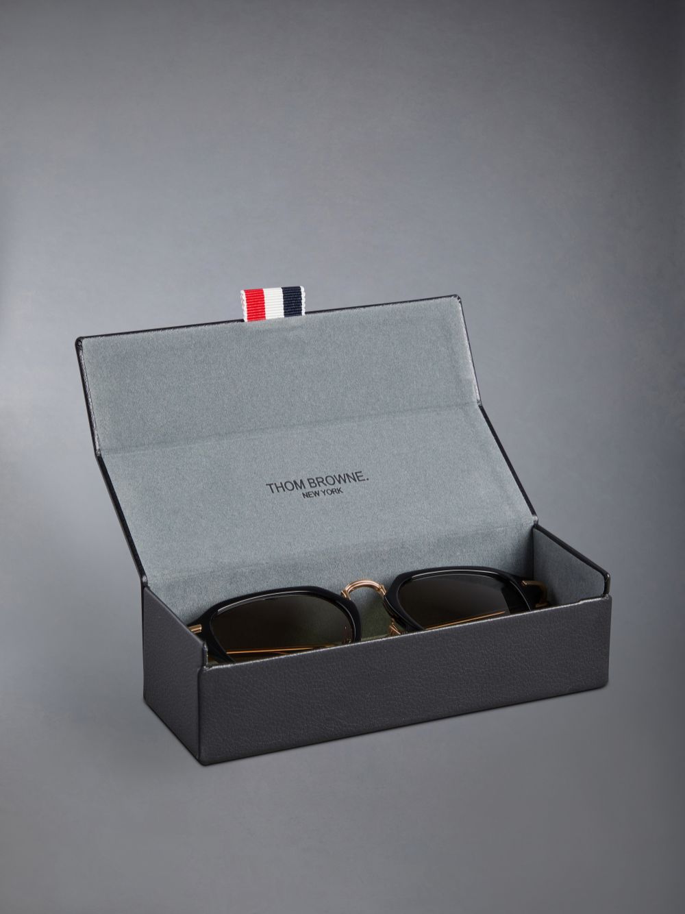Men Thom Browne Acetate And Titanium Rectangular Sunglasses Black | LIO96P06203