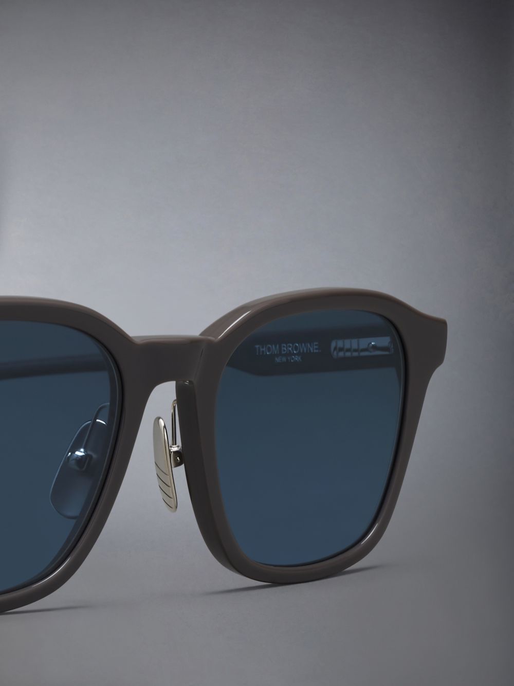 Men Thom Browne Acetate Rectangular Sunglasses Grey | YUG87F43539