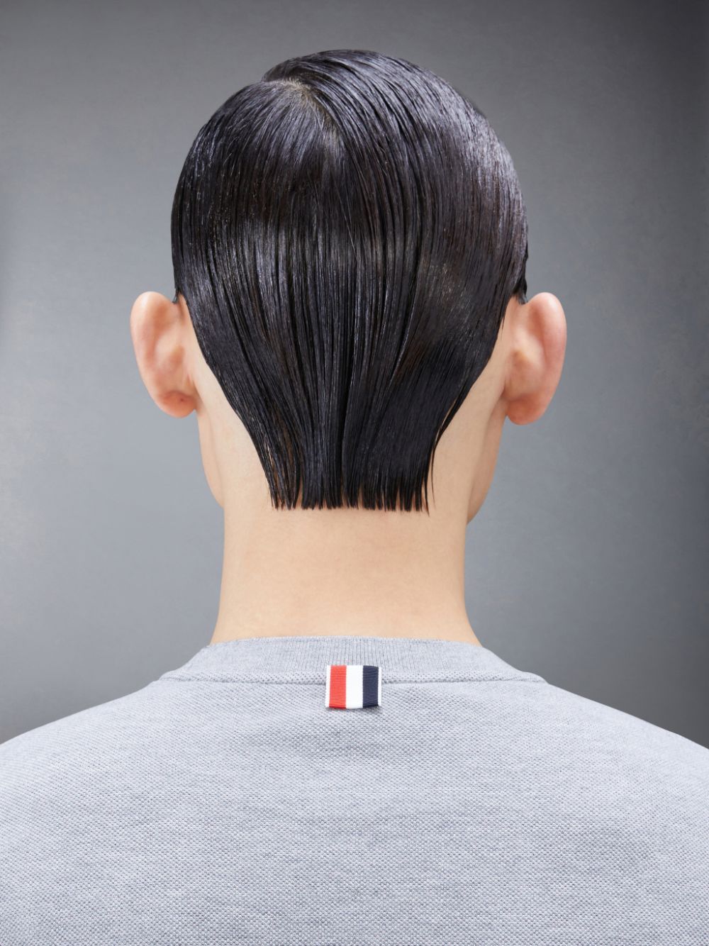 Men Thom Browne CLASSIC PIQUE 4-BAR T Shirts Grey | RWD63V95477