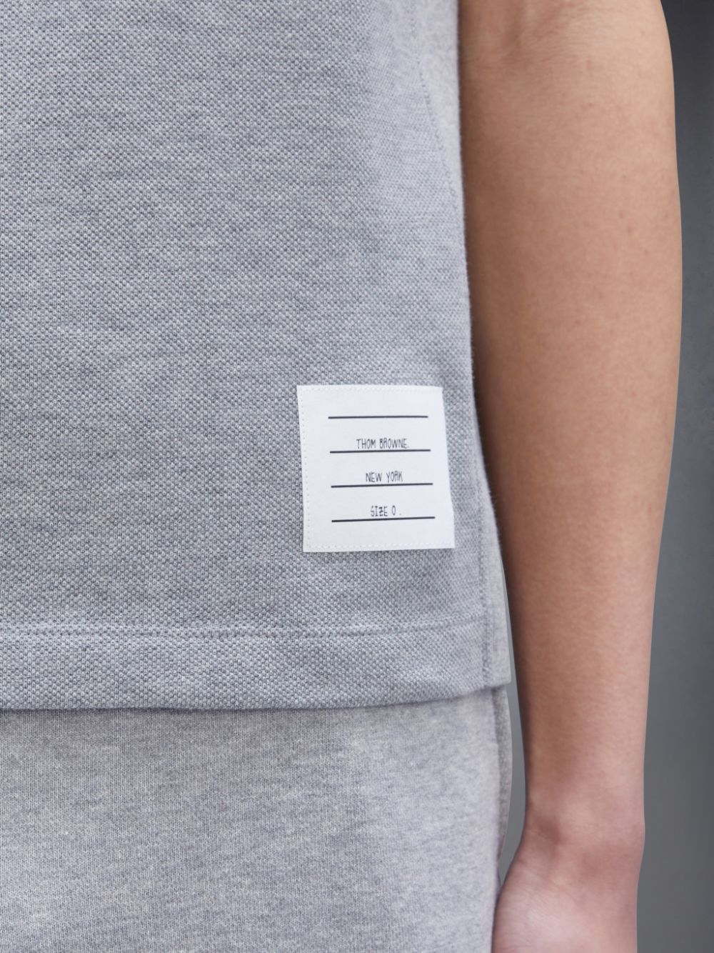 Men Thom Browne CLASSIC PIQUE 4-BAR T Shirts Grey | RWD63V95477