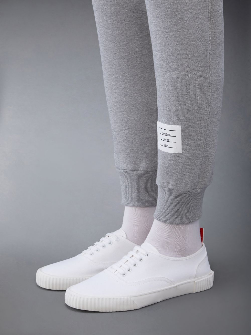 Men Thom Browne Canvas Heritage Sneakers White | PEZ59T29441