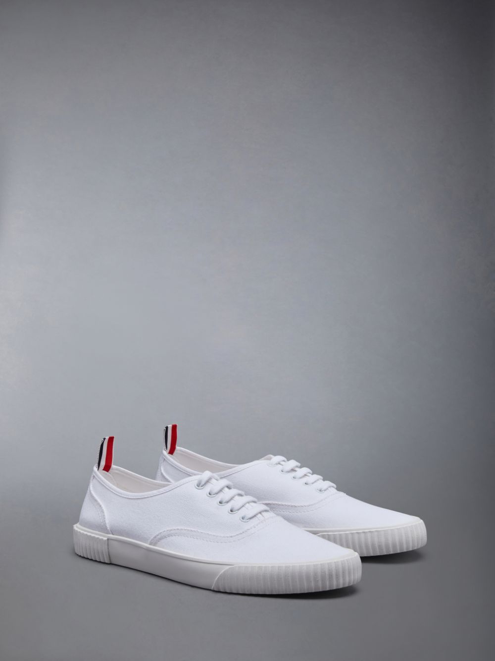 Men Thom Browne Canvas Heritage Sneakers White | PEZ59T29441