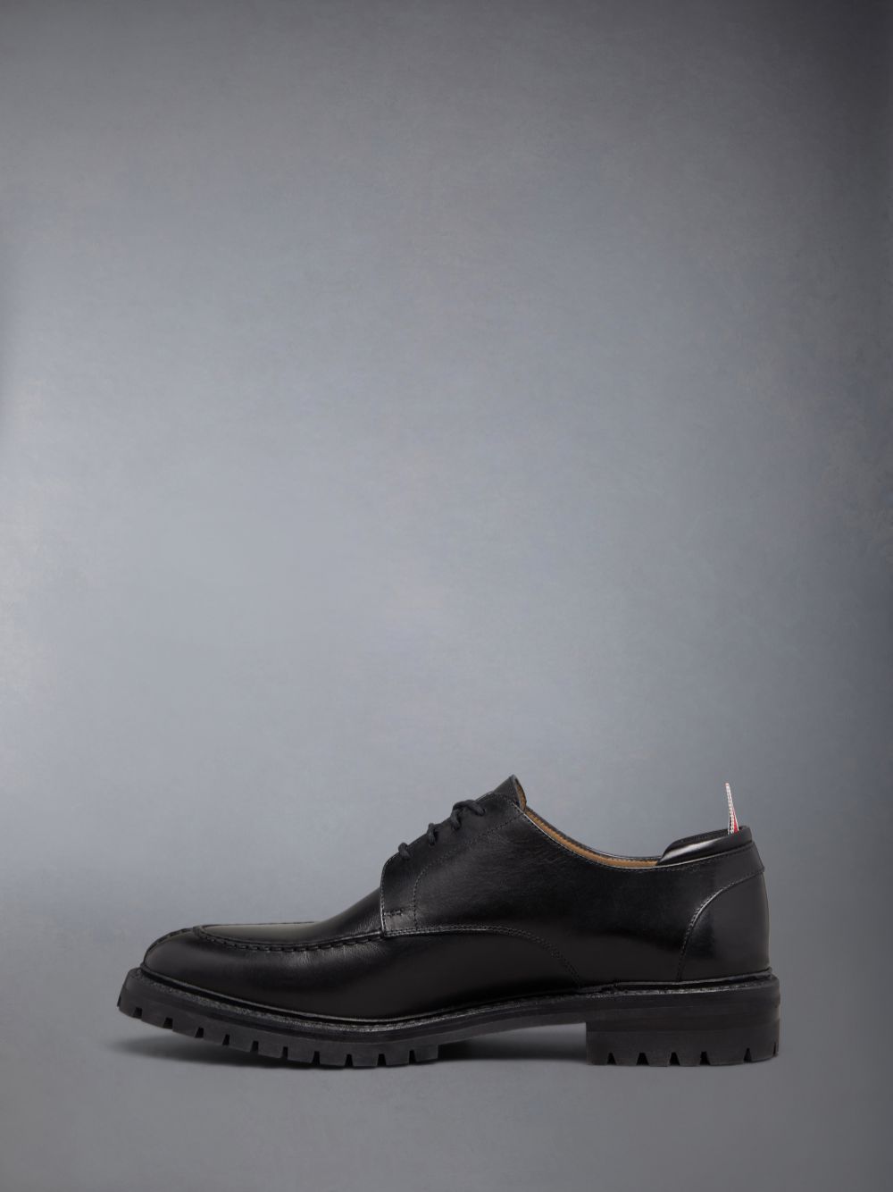Men Thom Browne Classic Calf Commando Sole Apron Stitch Derby Oxford Shoes Black | MYI47U28342