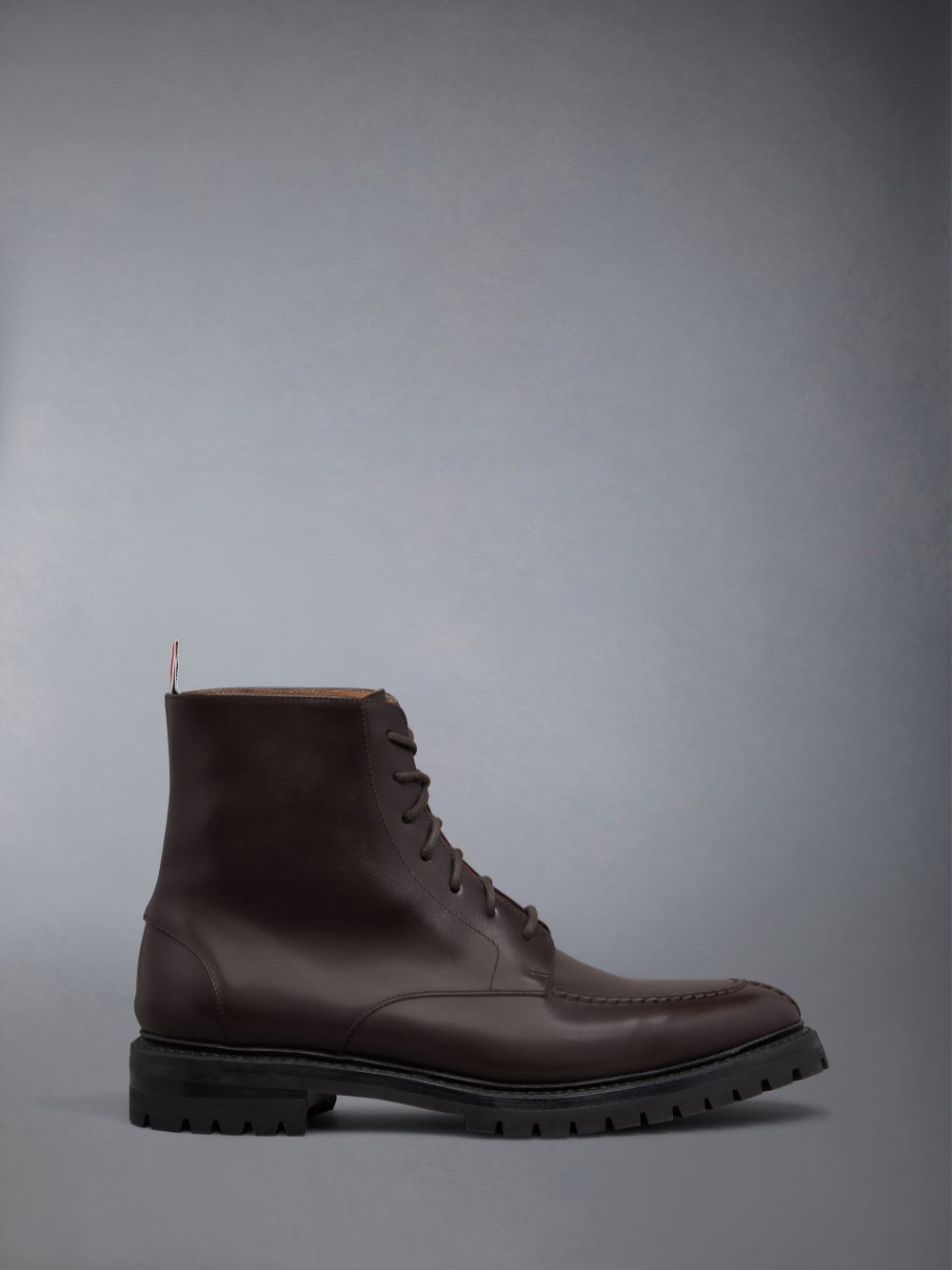 Men Thom Browne Classic Calf Commando Sole Apron Stitch Boots Brown | QBT15U54765