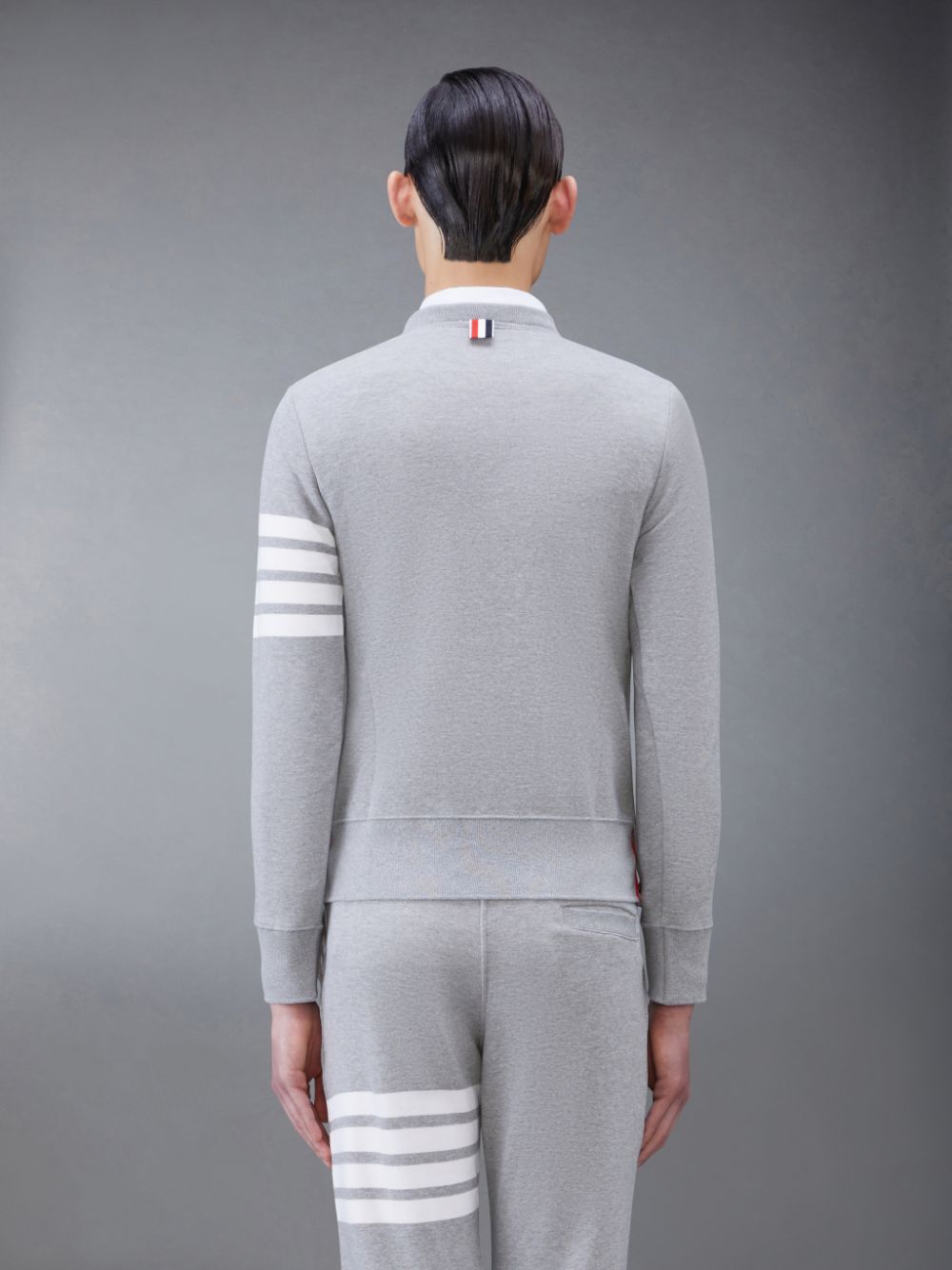 Men Thom Browne Classic Loopback 4-Bar Sweatshirts Grey | JHK92O18188