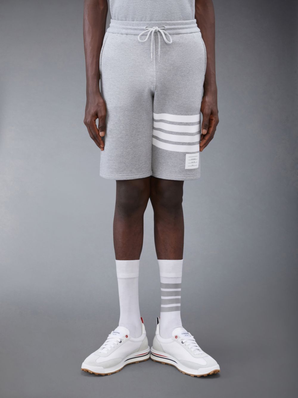 Men Thom Browne Classic Loopback 4-Bar Sweatshorts Grey | XFJ57F83233