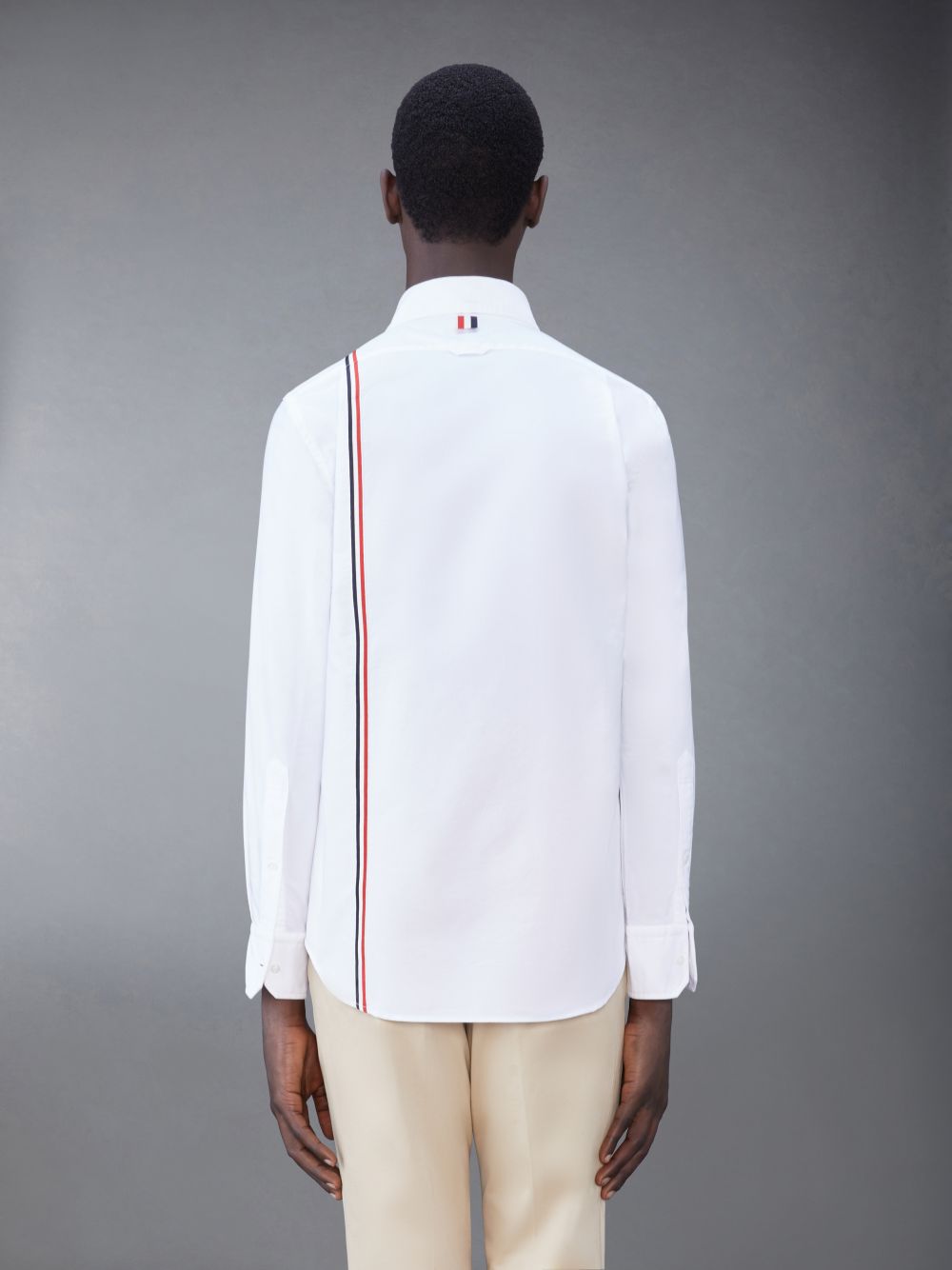 Men Thom Browne Cotton Oxford Shirts White | DKD88O13765