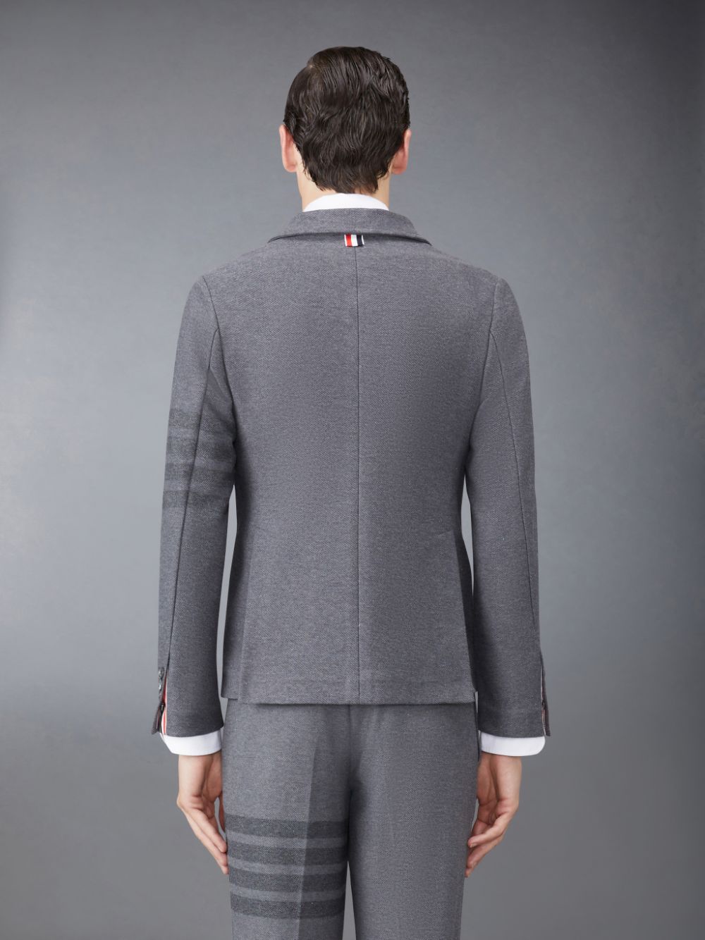 Men Thom Browne Double Face Tech Twill Sport Coats Grey | HRI62L42736