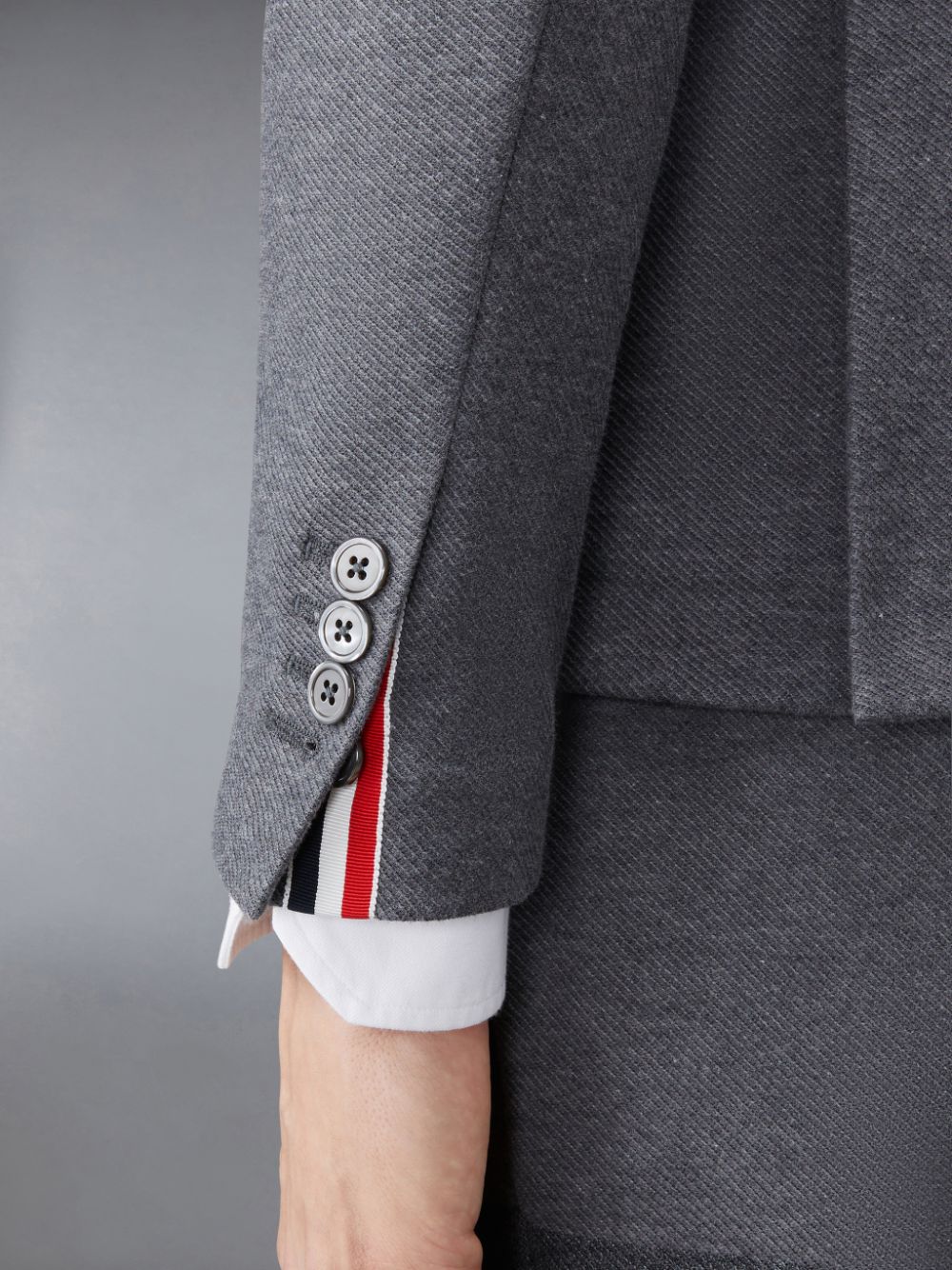 Men Thom Browne Double Face Tech Twill Sport Coats Grey | HRI62L42736