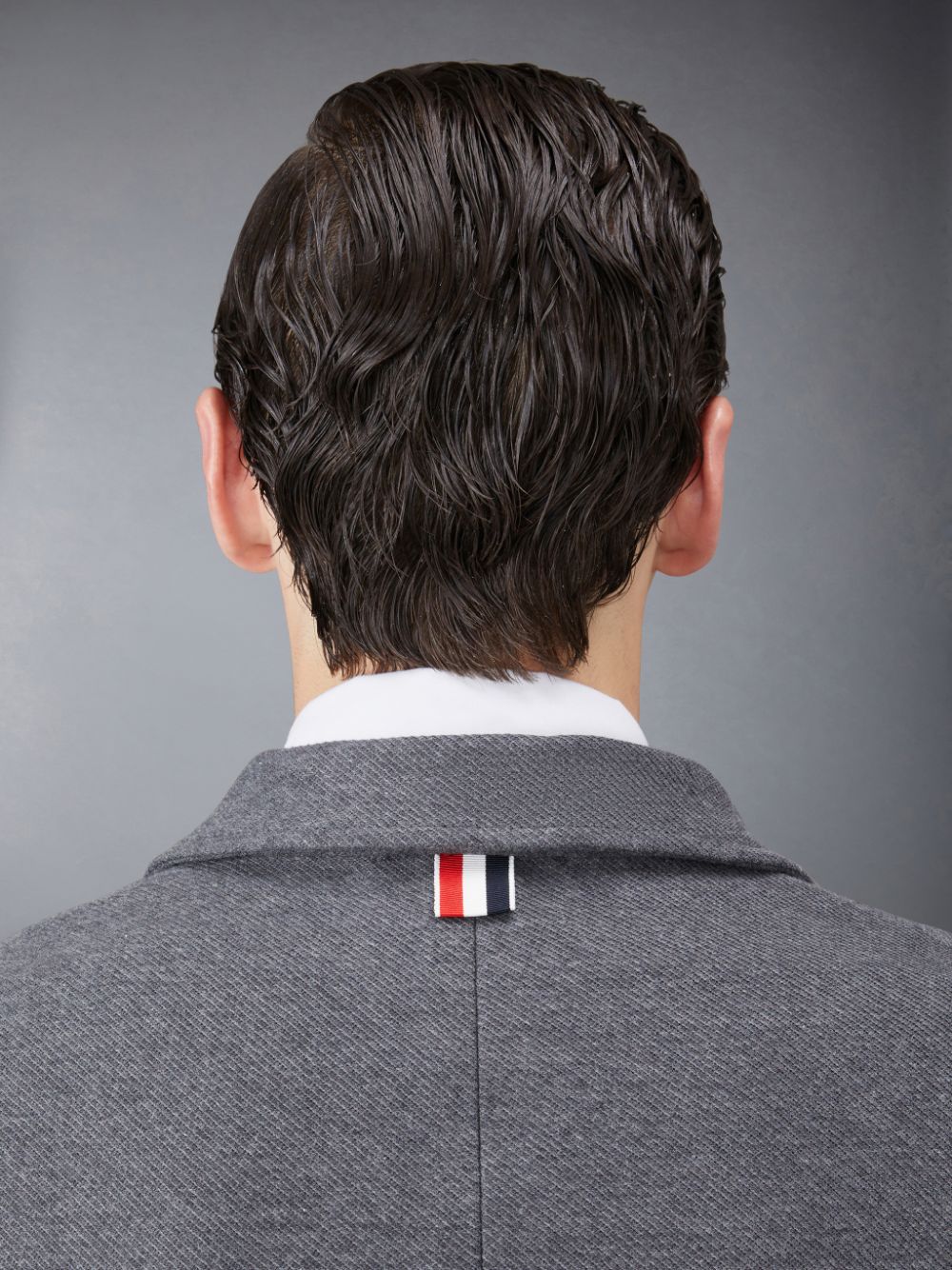 Men Thom Browne Double Face Tech Twill Sport Coats Grey | HRI62L42736