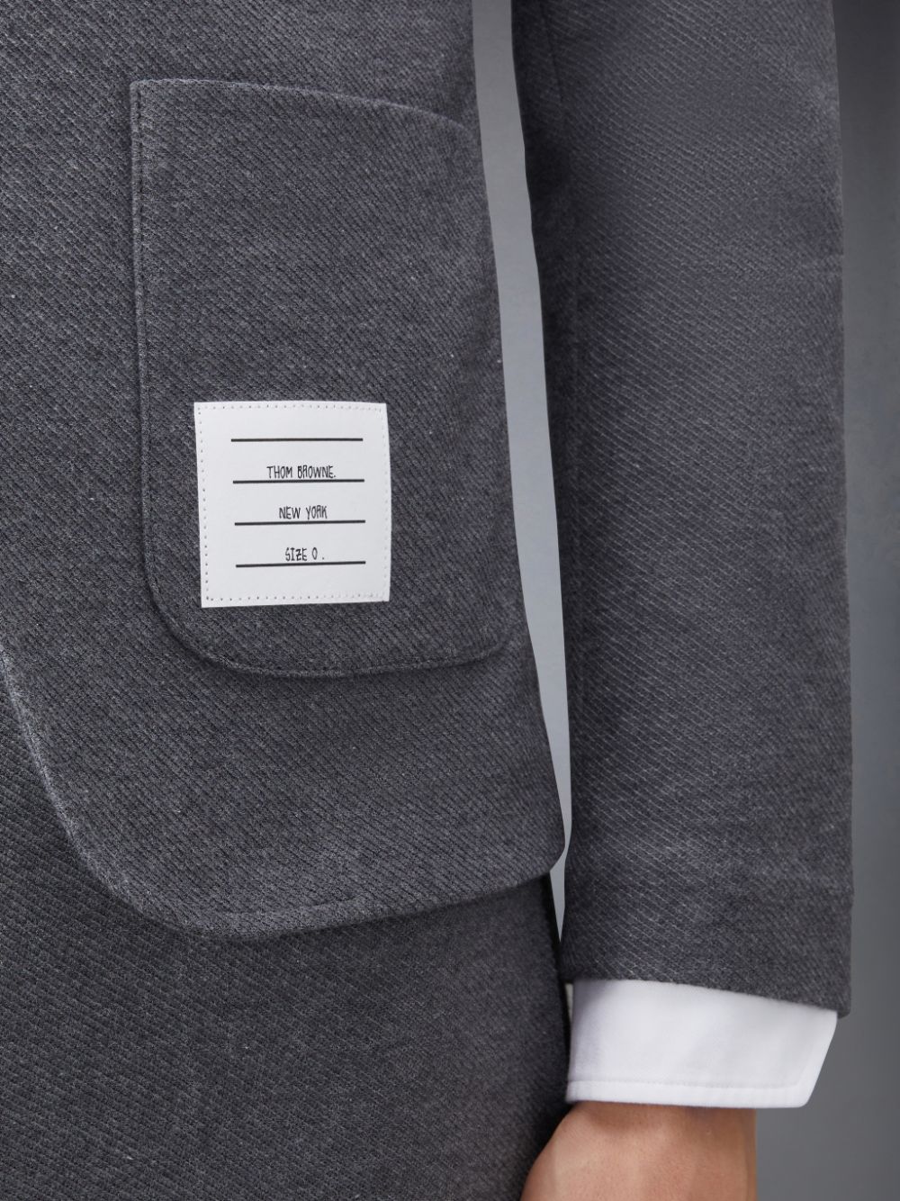 Men Thom Browne Double Face Tech Twill Sport Coats Grey | HRI62L42736