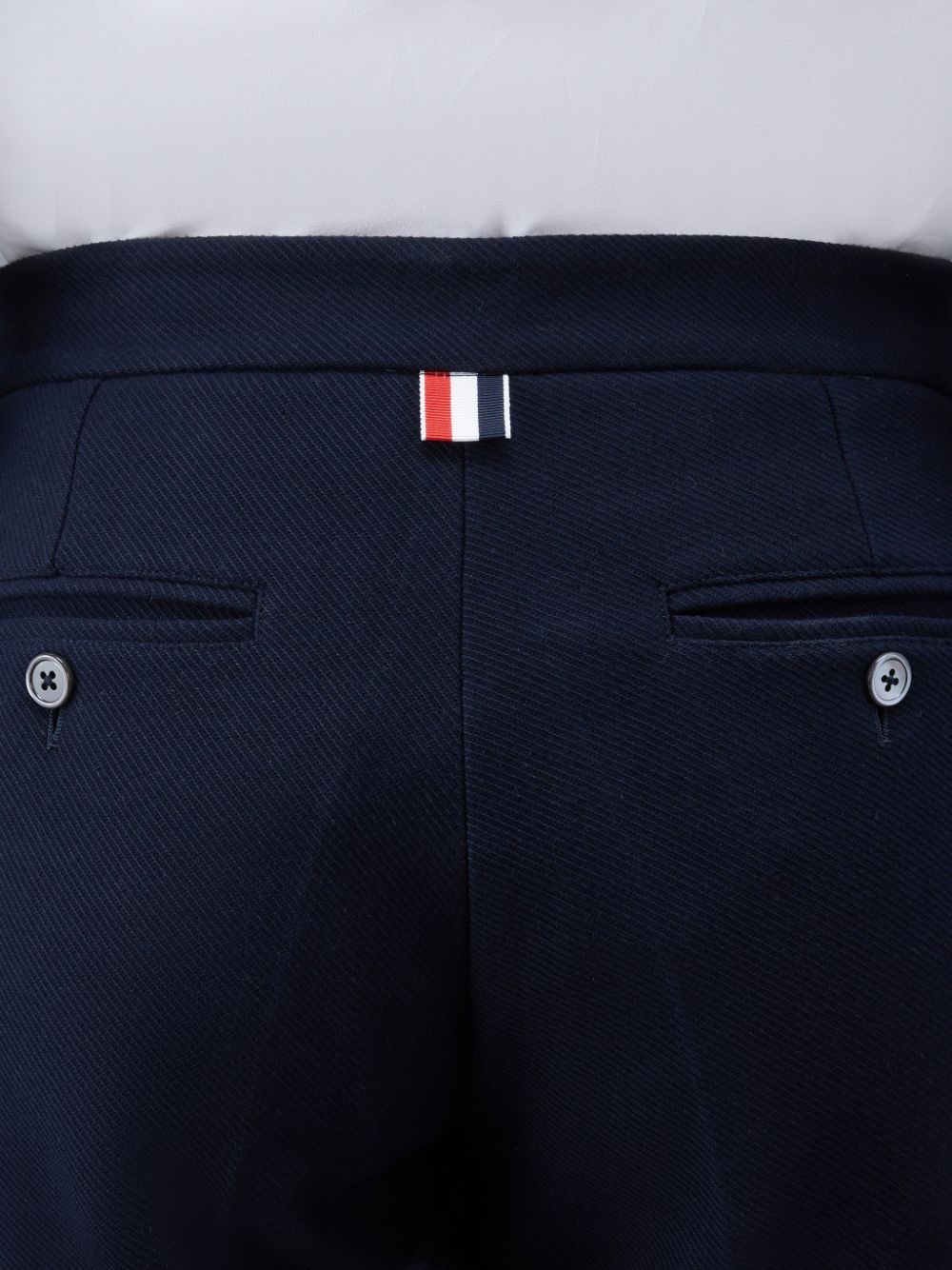 Men Thom Browne Double Face Tech Twill Slim Pants Blue | CNT23B05293