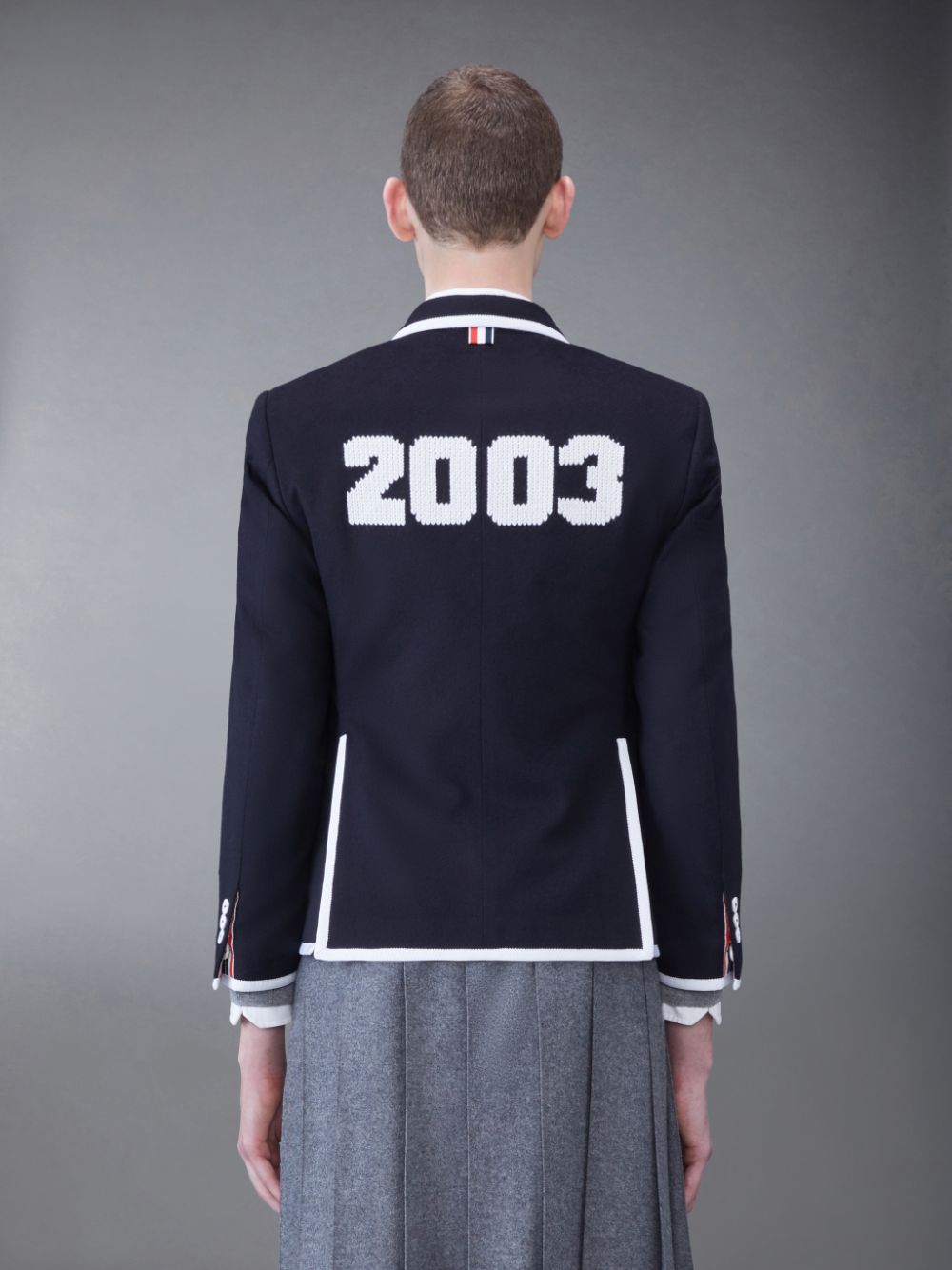 Men Thom Browne FUN-MIX CASHMERE 2003 CLASSIC SPORT Coats Blue | RBV50N32472