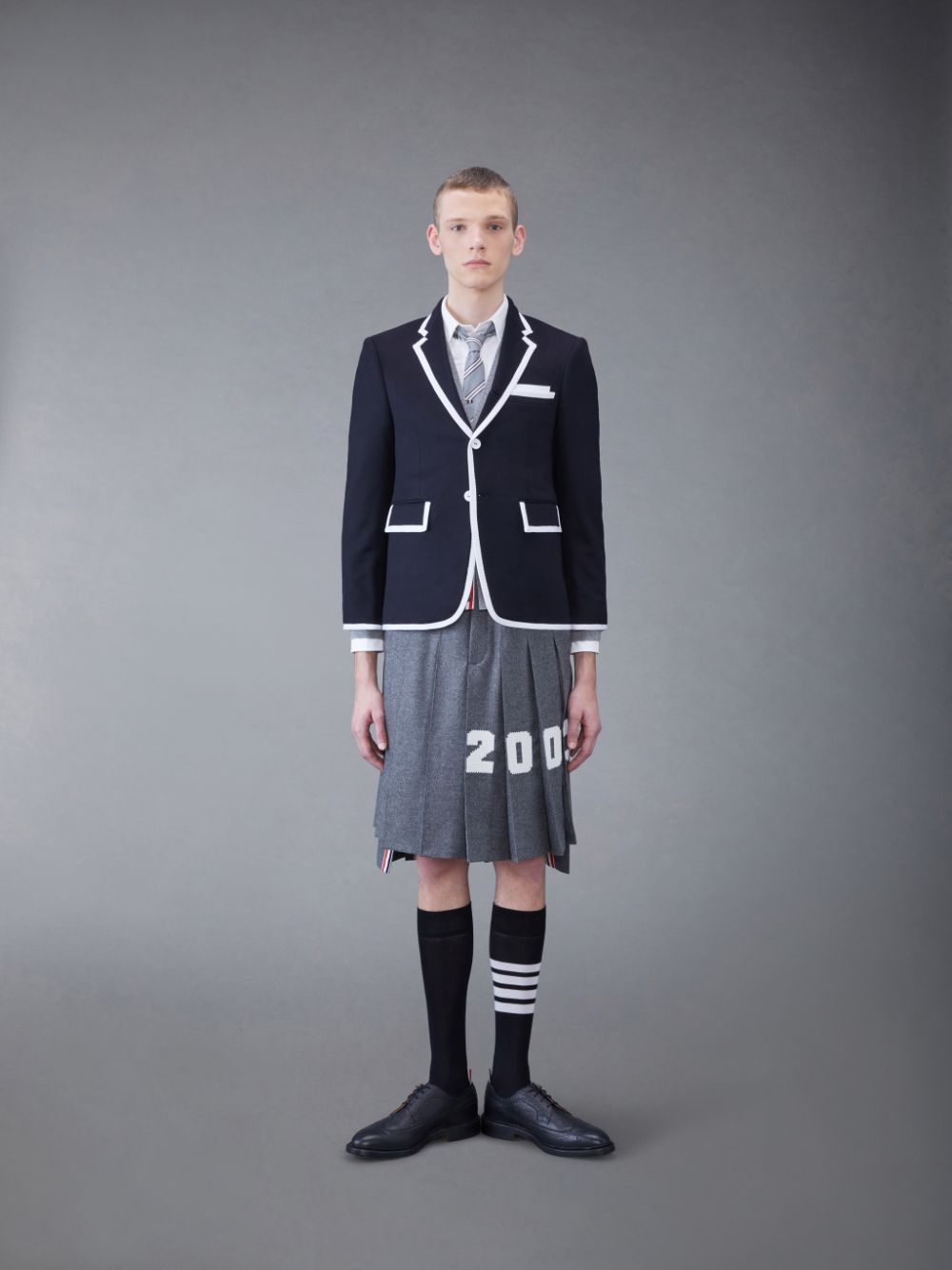 Men Thom Browne FUN-MIX CASHMERE 2003 CLASSIC SPORT Coats Blue | RBV50N32472