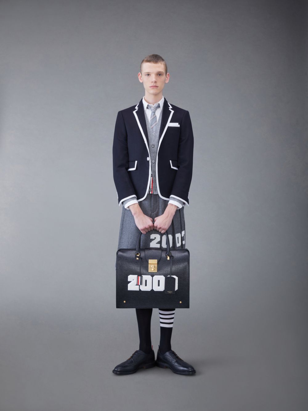 Men Thom Browne FUN-MIX CASHMERE 2003 CLASSIC SPORT Coats Blue | RBV50N32472