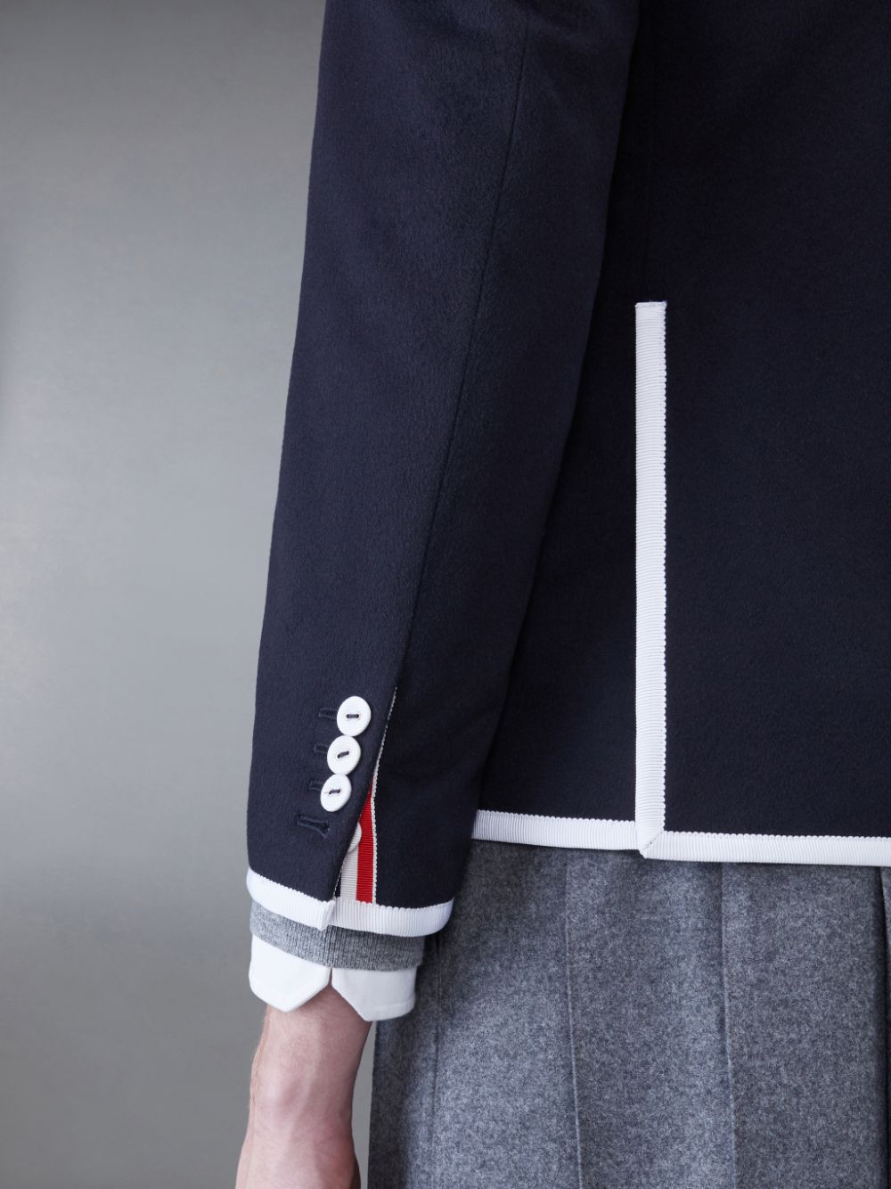 Men Thom Browne FUN-MIX CASHMERE 2003 CLASSIC SPORT Coats Blue | RBV50N32472