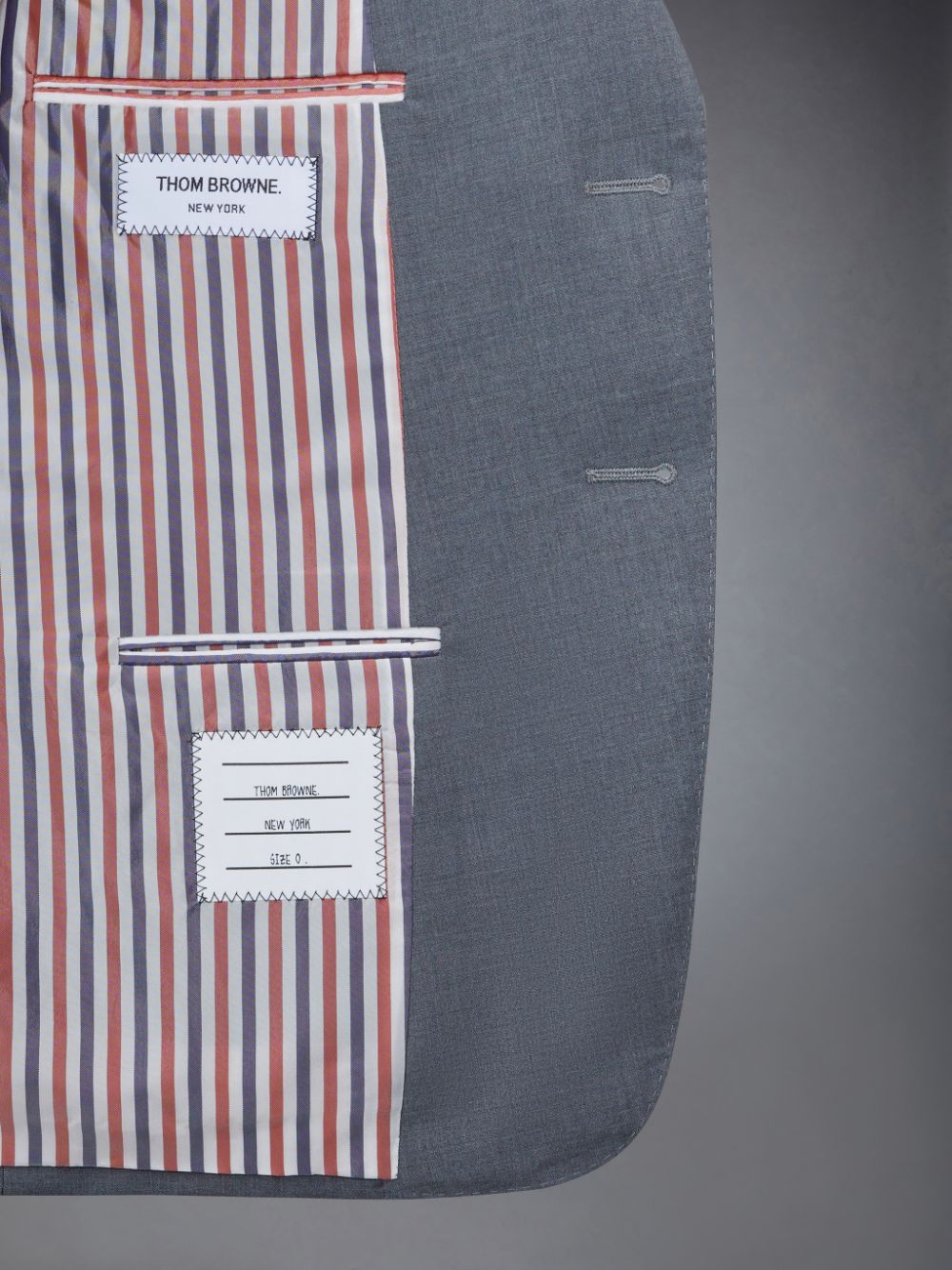 Men Thom Browne Plain Weave 4-Bar High Armhole Sport Coats Grey | YKW86L65336