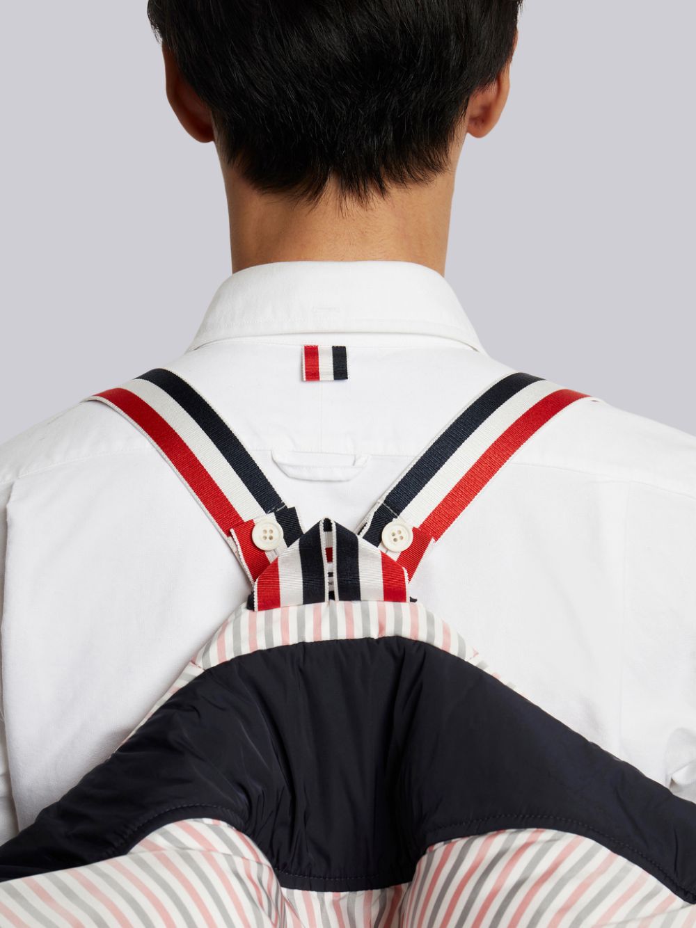 Men Thom Browne Poly Twill 4-bar Sideline Football Parka Navy | VYI36H12353