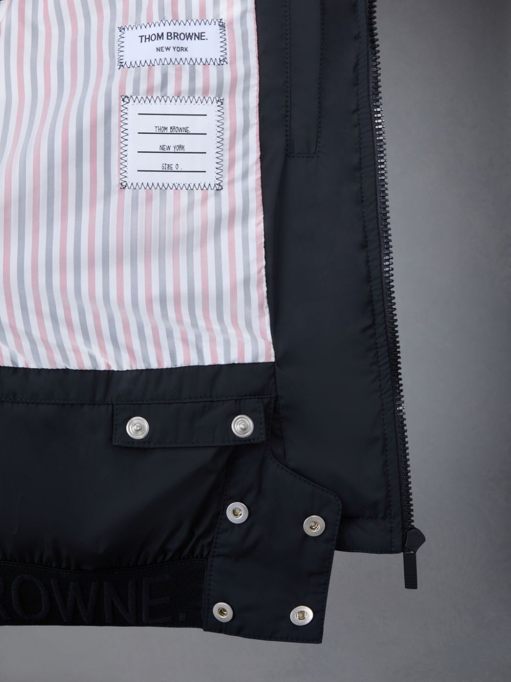 Men Thom Browne Poly Twill Down 4-Bar Ski Vest Grey | FXO21Y46088