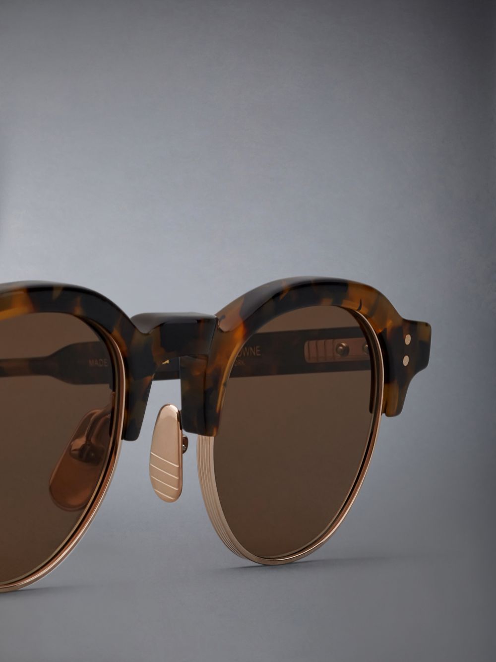 Men Thom Browne Tokyo Tortoise And 12k Gold Acetate And Titanium Oval Sunglasses Brown | OJJ51C91798