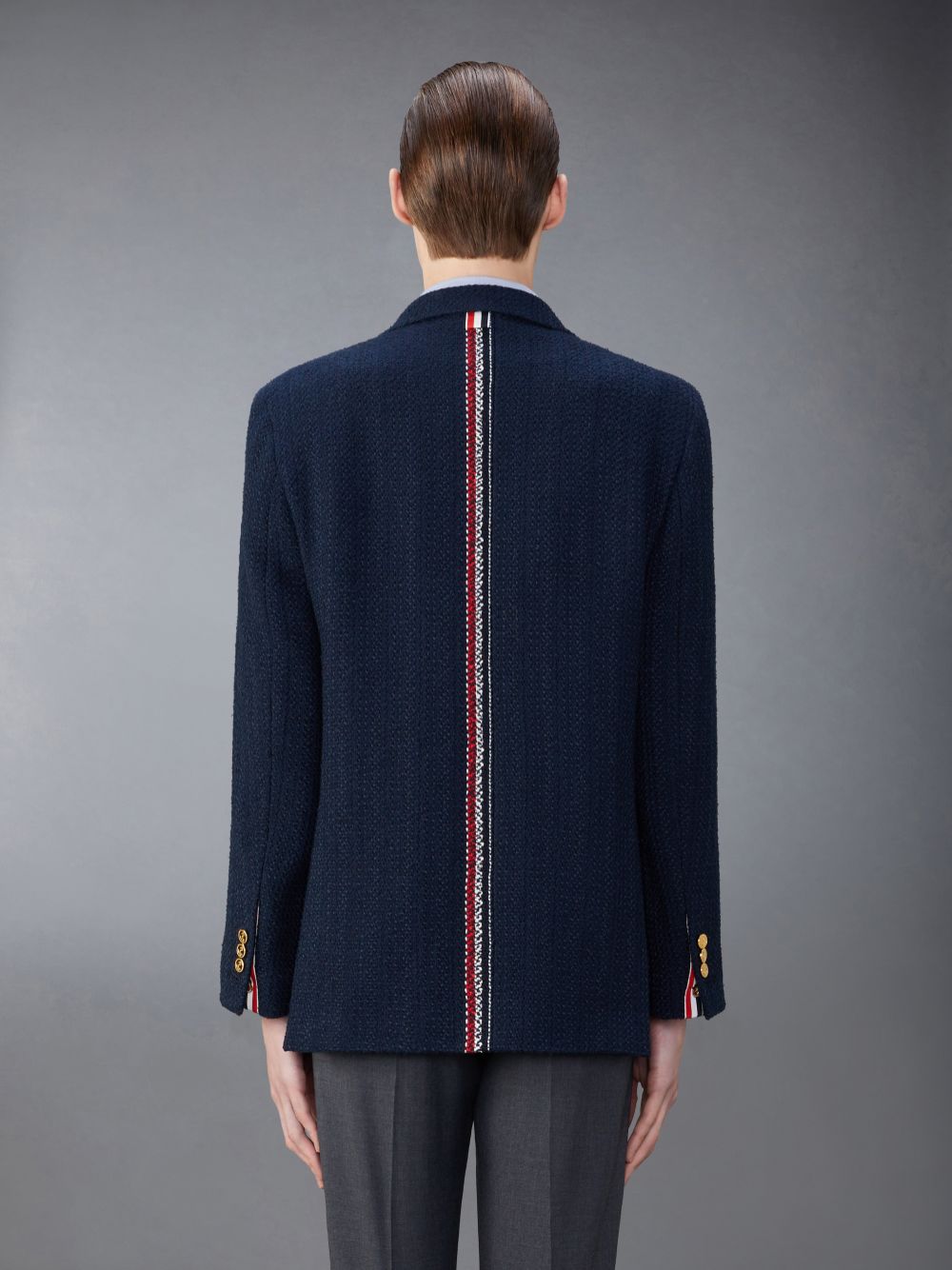 Men Thom Browne Tweed Unstructured Sack Sport Coats Blue | JWR07E80391