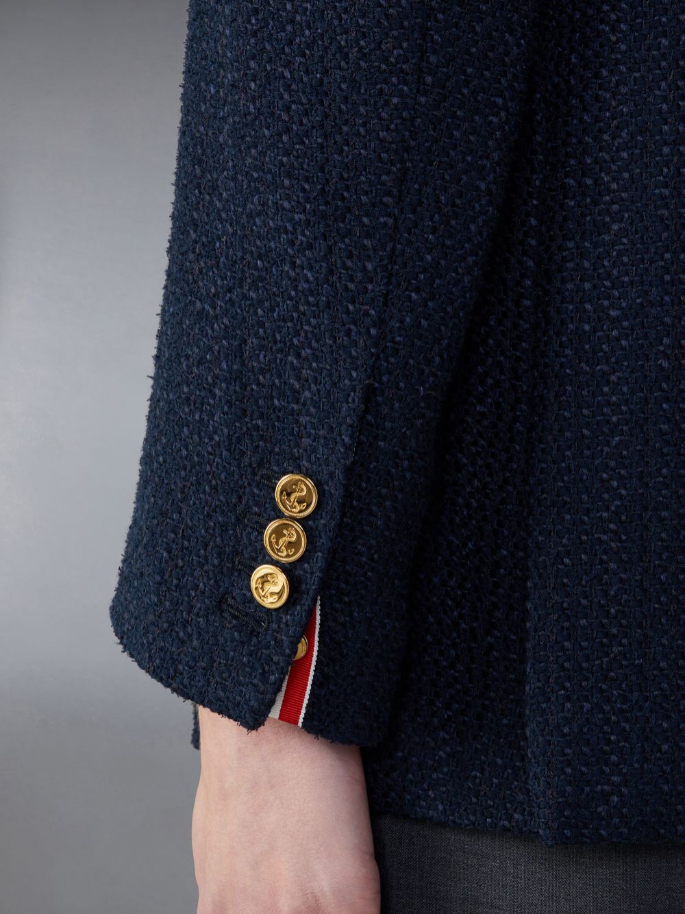 Men Thom Browne Tweed Unstructured Sack Sport Coats Blue | JWR07E80391