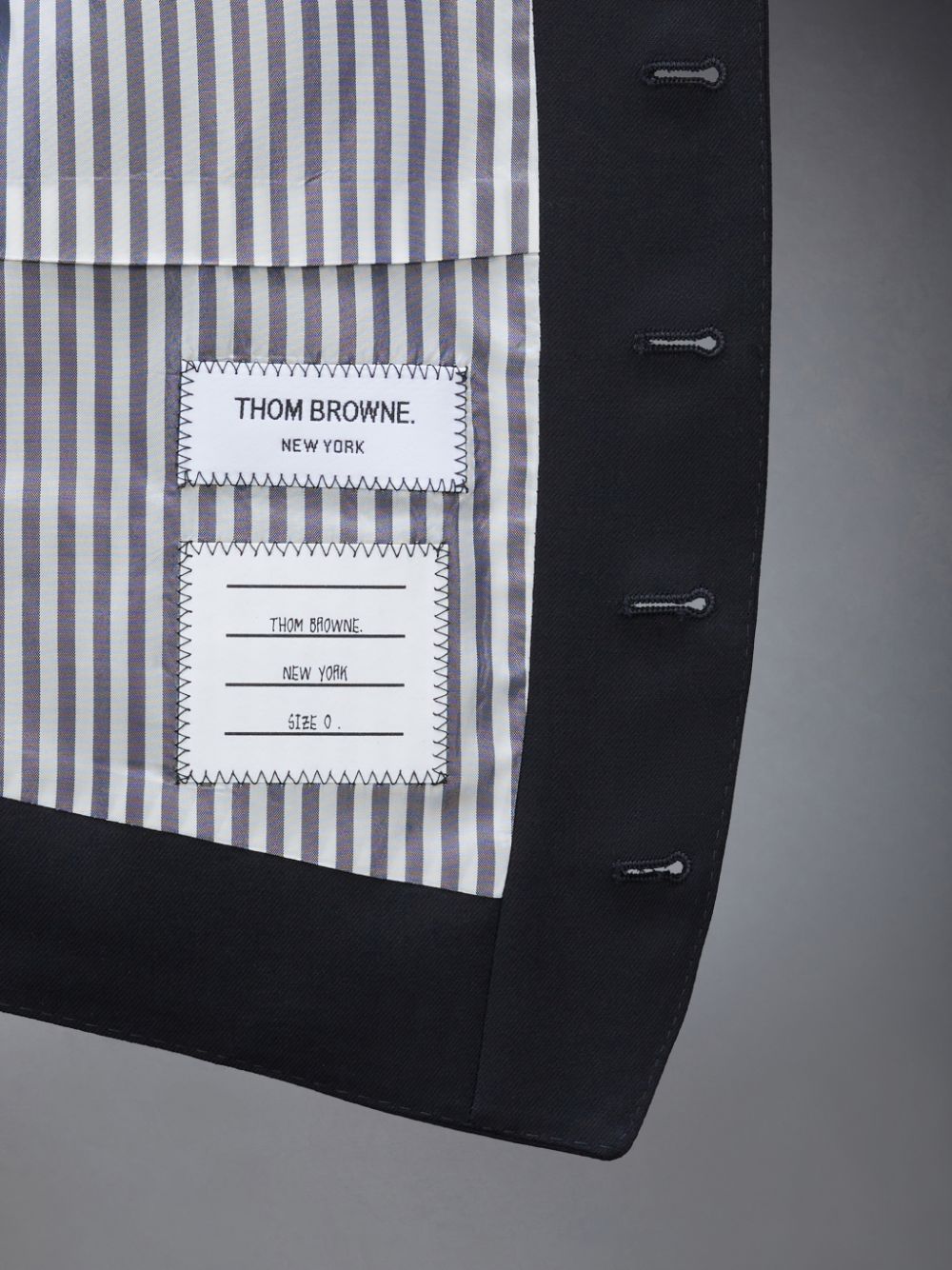 Men Thom Browne Twill Tipping Classic Vest Black | YTA53A54552