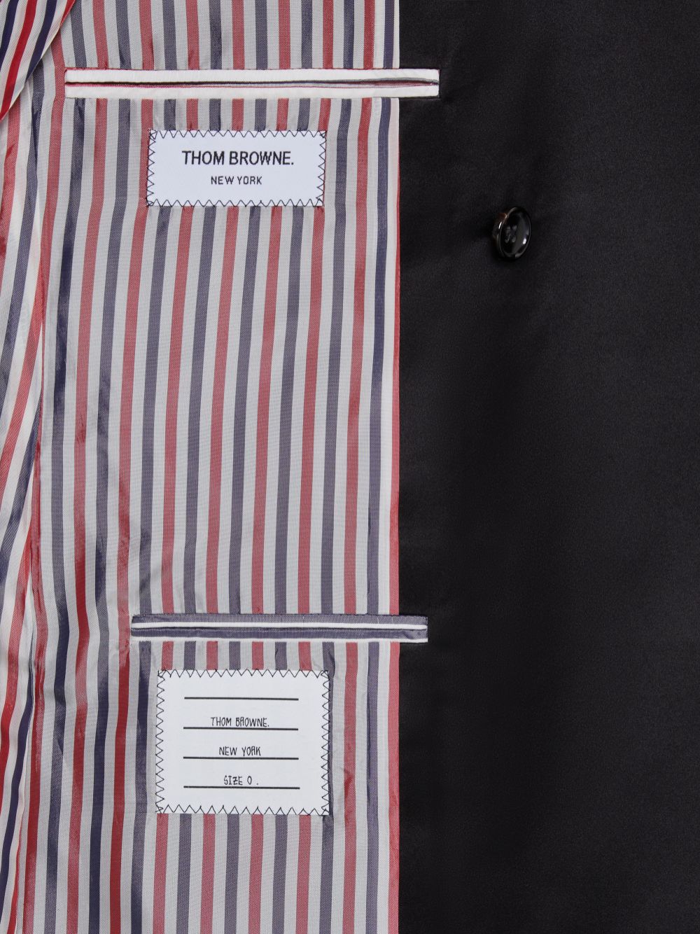 Men Thom Browne Twill Wool Combo Collar Classic Sport Coats Black | OXR92P48030