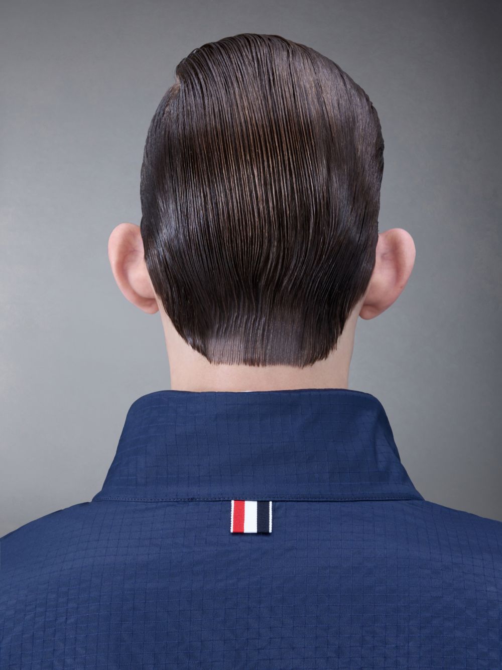 Men Thom Browne Ultralight Ripstop 4-Bar Funnel Neck Jackets Blue | TMR33Y04999