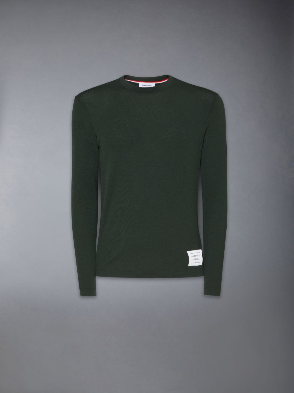 Men Thom Browne Wool Jersey 4-Bar T Shirts Green | XCC63I80646