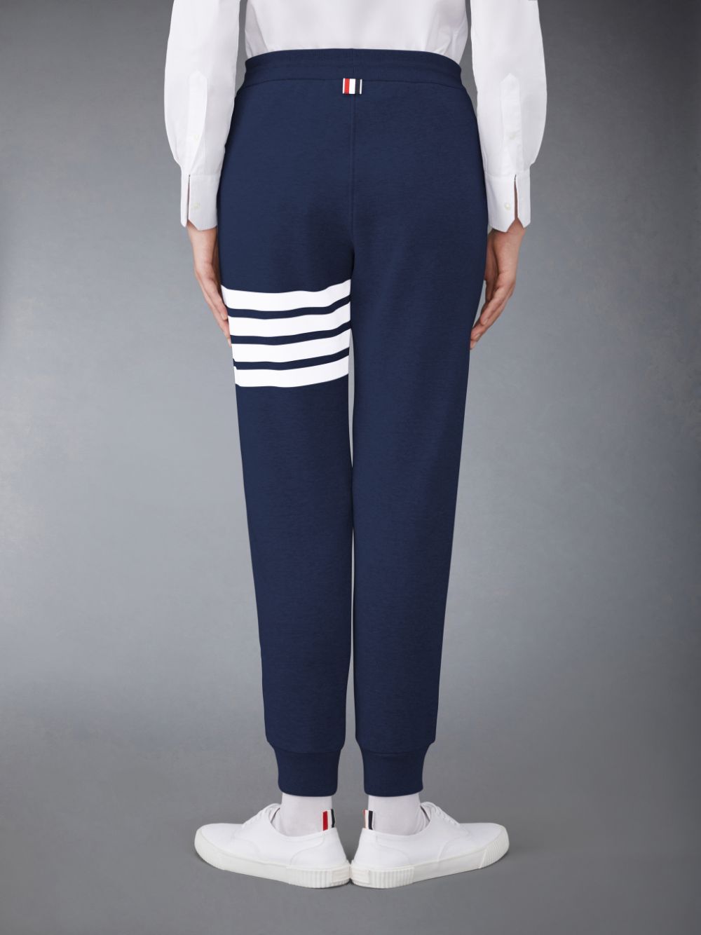 Women Thom Browne Classic Loopback 4-Bar Sweatpants Blue | IKB87B12367