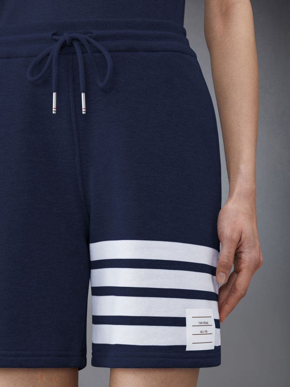 Women Thom Browne Classic Loopback 4-Bar Shorts Blue | TIP43B84038