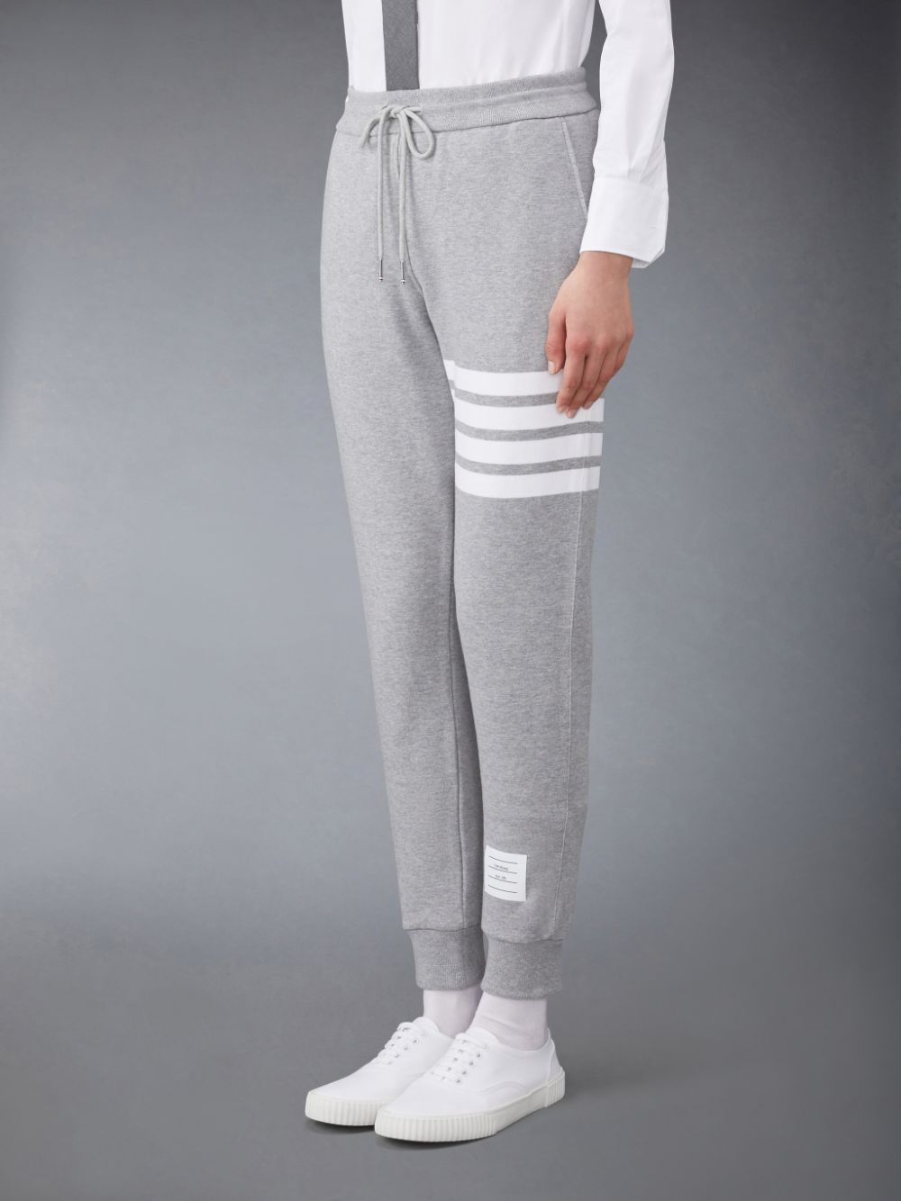Women Thom Browne Classic Loopback 4-Bar Sweatpants Grey | GWX11L09965
