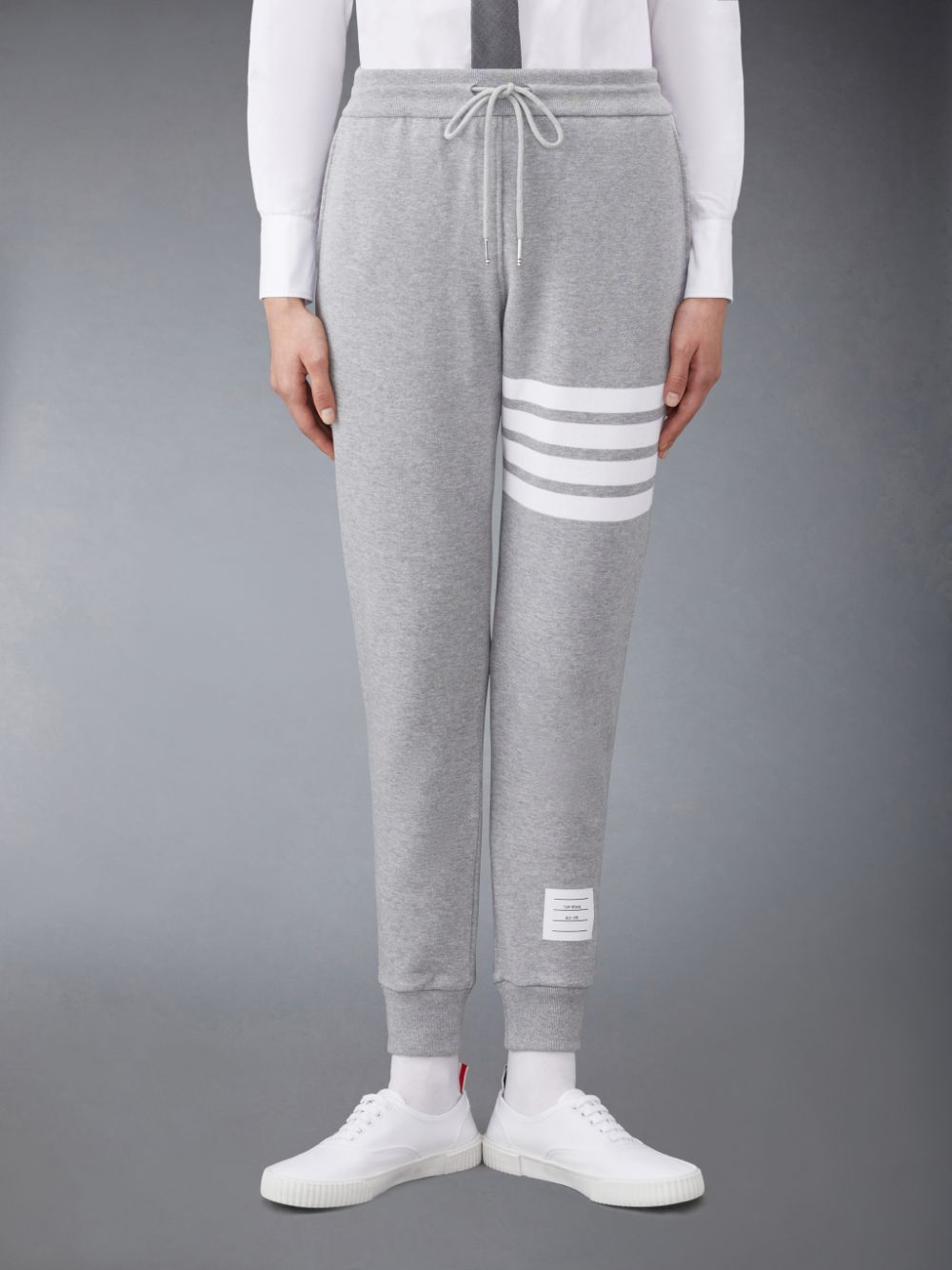 Women Thom Browne Classic Loopback 4-Bar Sweatpants Grey | GWX11L09965