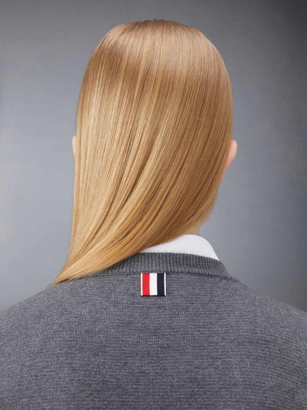 Women Thom Browne Cotton 4-Bar Classic Milano Stitch Pullover Grey | KNT31A16546