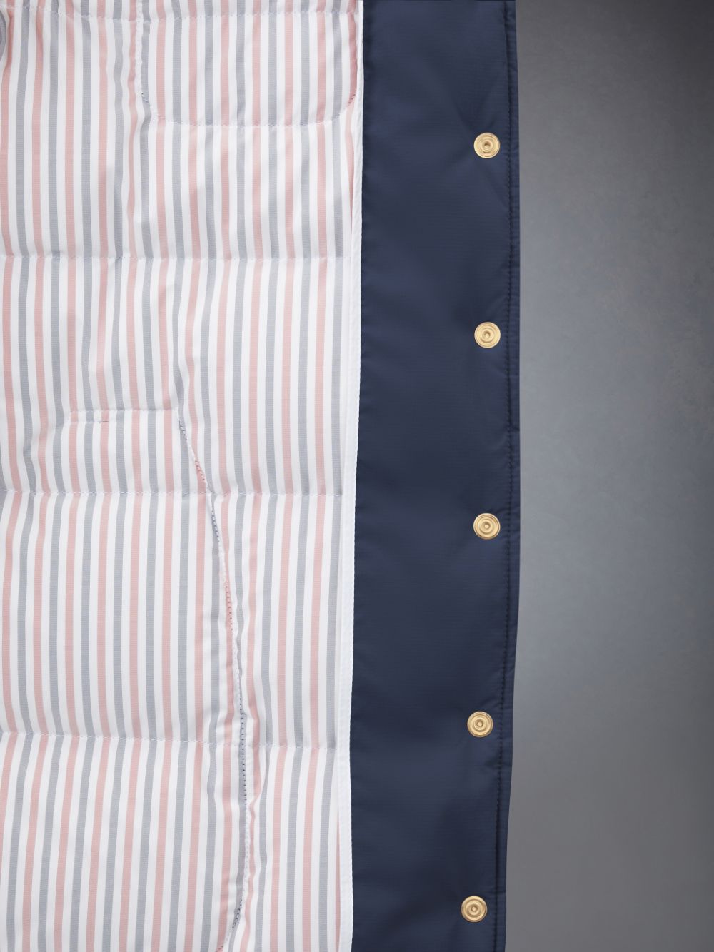 Women Thom Browne Downfilled Ripstop 4-Bar Hooded Shirtdress Coats Blue | EWZ10E92627