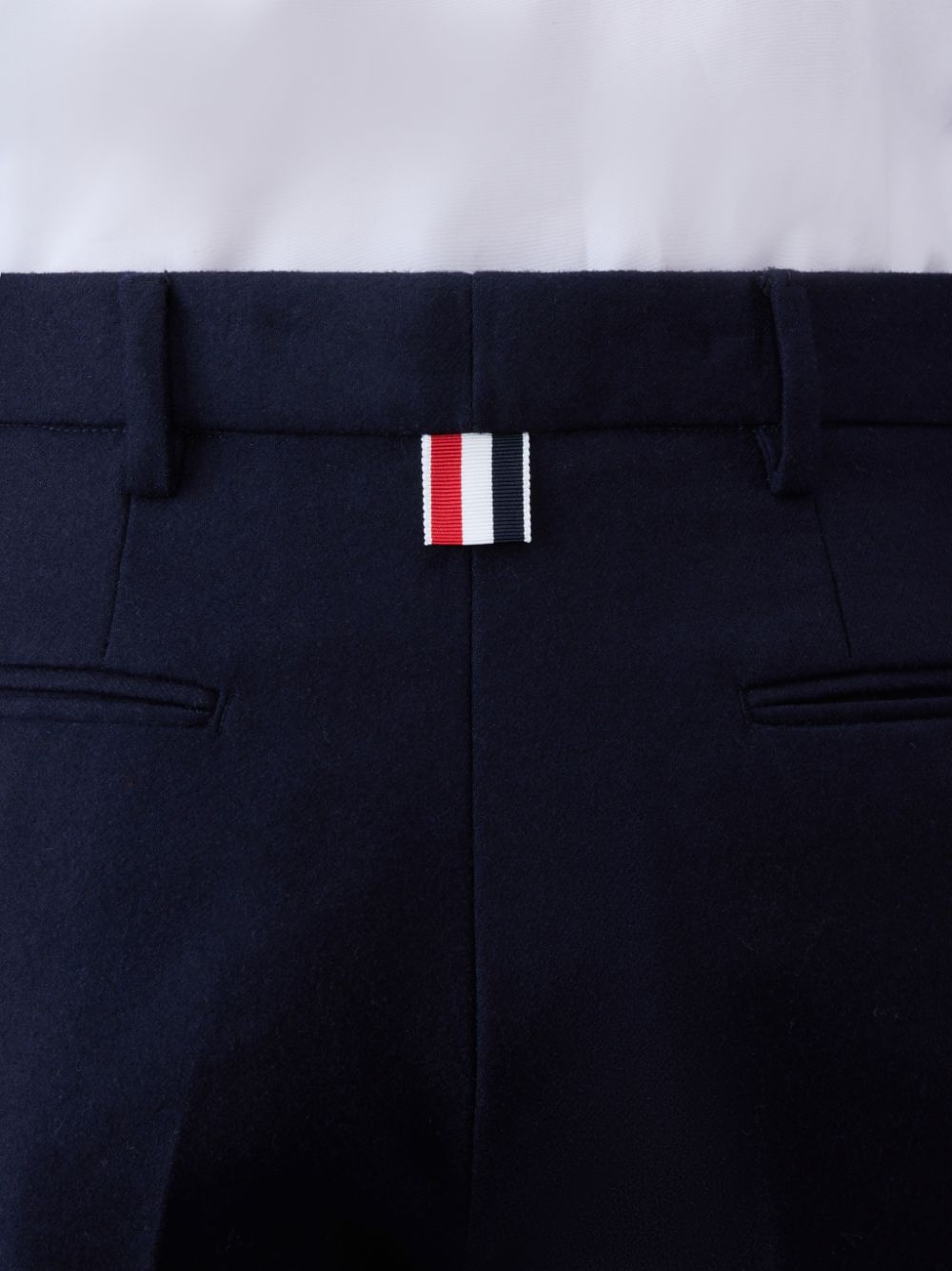 Women Thom Browne Flannel 4-Bar Sack Shorts Blue | BEJ01X62677