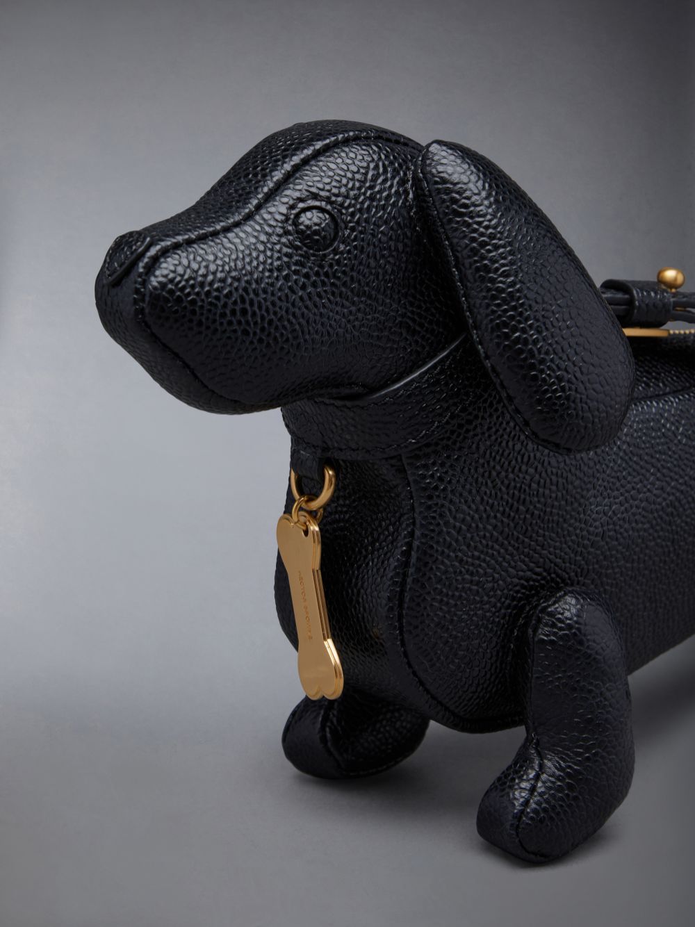 Women Thom Browne Mini Hector in Pebble Grain Crossbody Bags Black | XAL33O82713