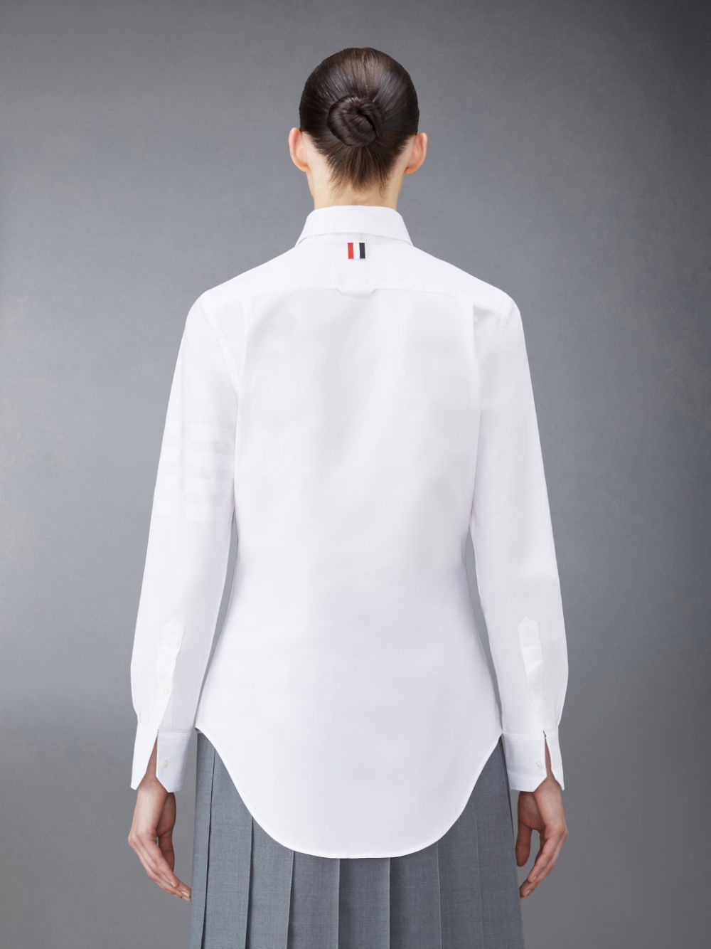 Women Thom Browne Oxford 4-Bar Shirts White | MJO18L37726