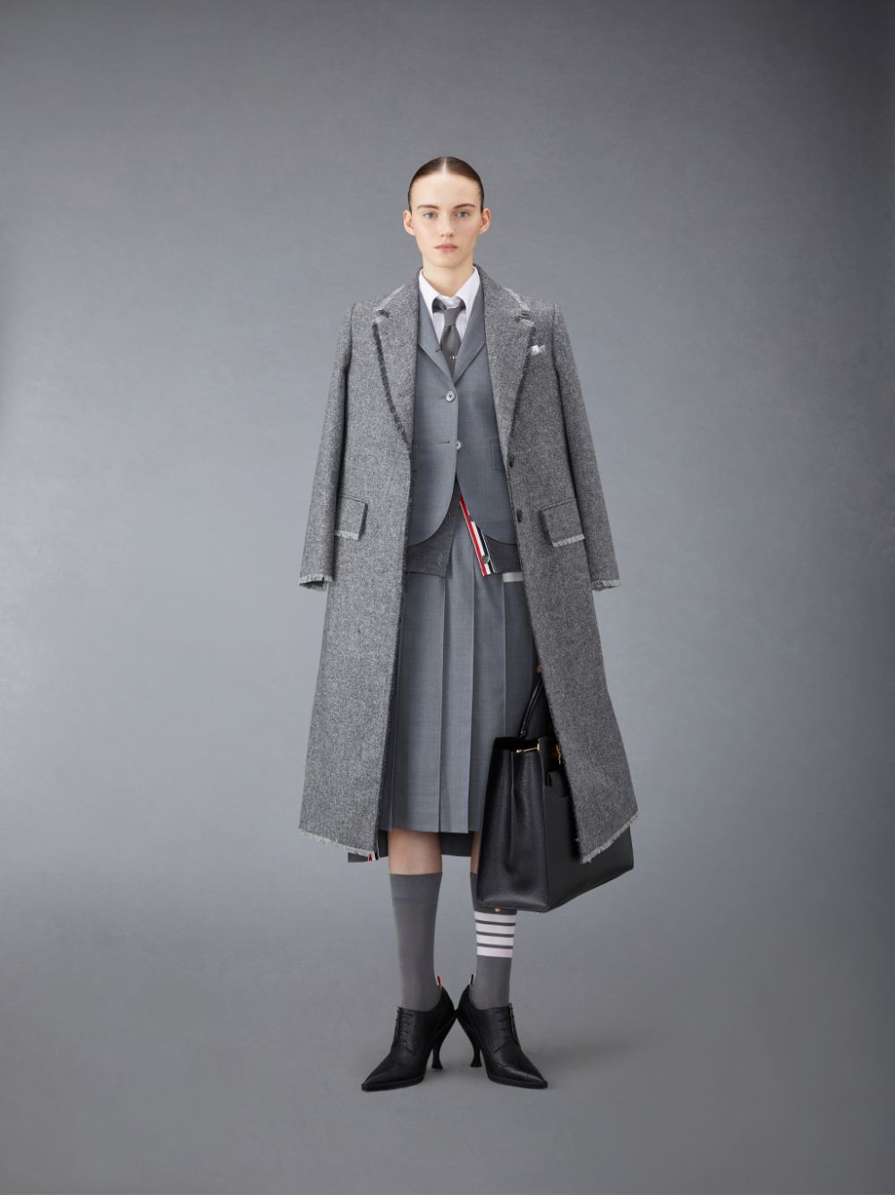 Women Thom Browne Oxford 4-Bar Shirts White | MJO18L37726