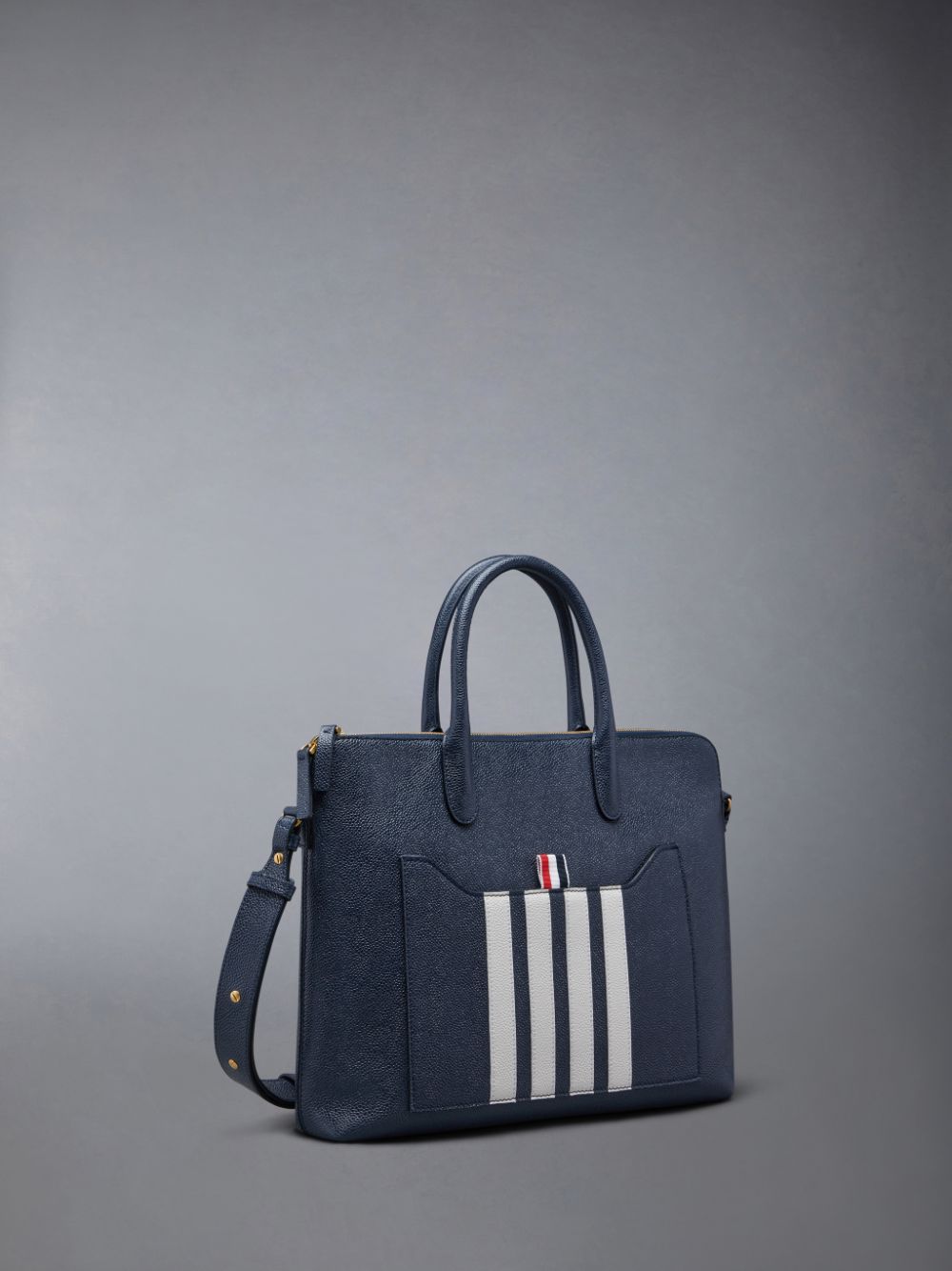 Women Thom Browne Pebble Grain 4-Bar Business Bags Blue | EOZ16X50766