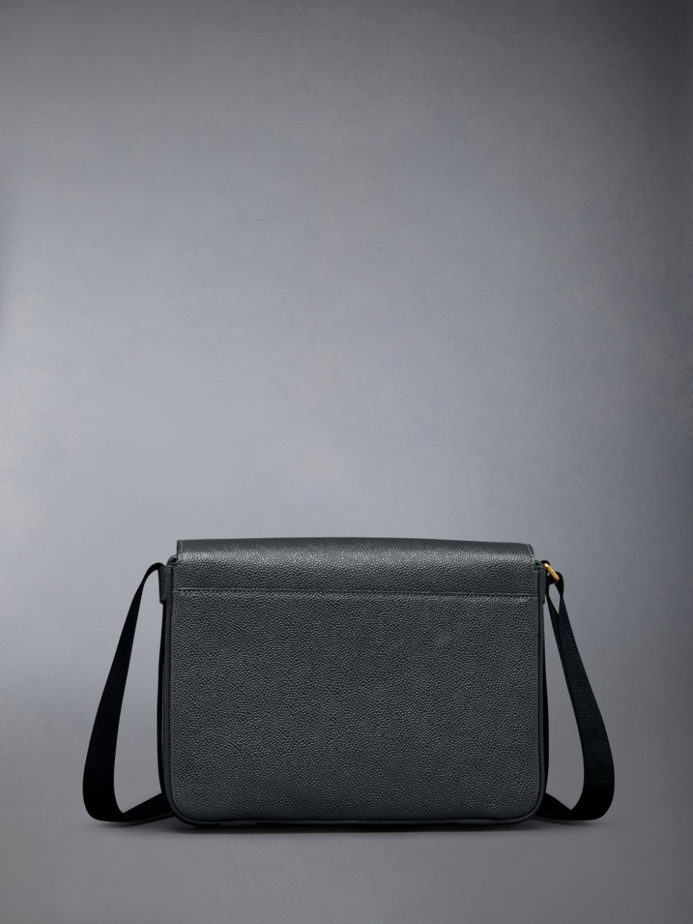 Women Thom Browne Pebble Grain Leather Reporter Shoulder Bags Grey | UBN23V81442